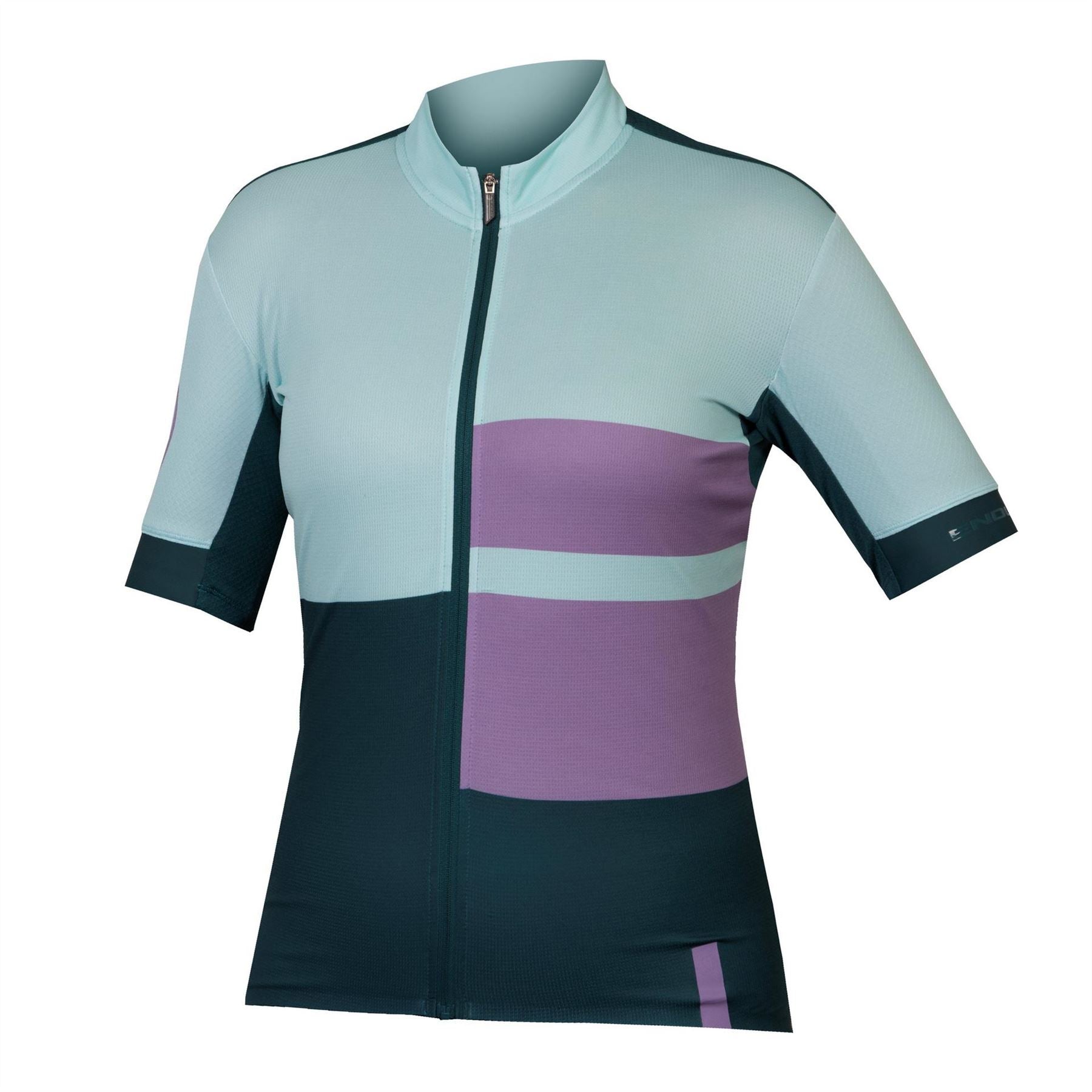 Endura Mock Neck Short Sleeve Slim Fit Athletic Jersey