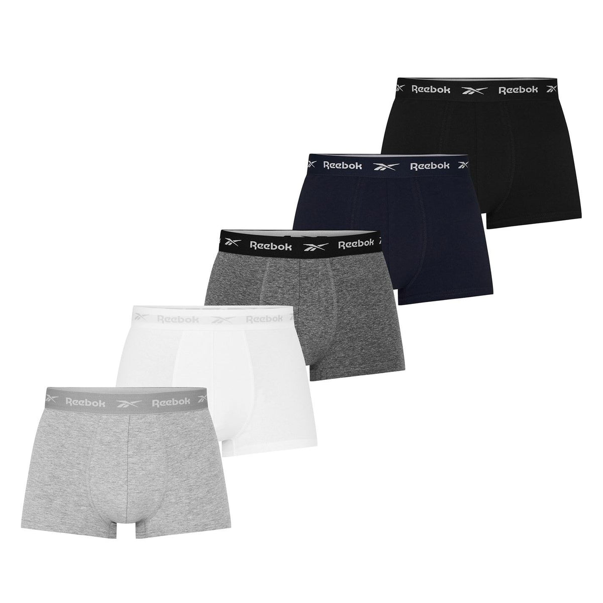 Reebok 5 Pack Lettering Trunks
