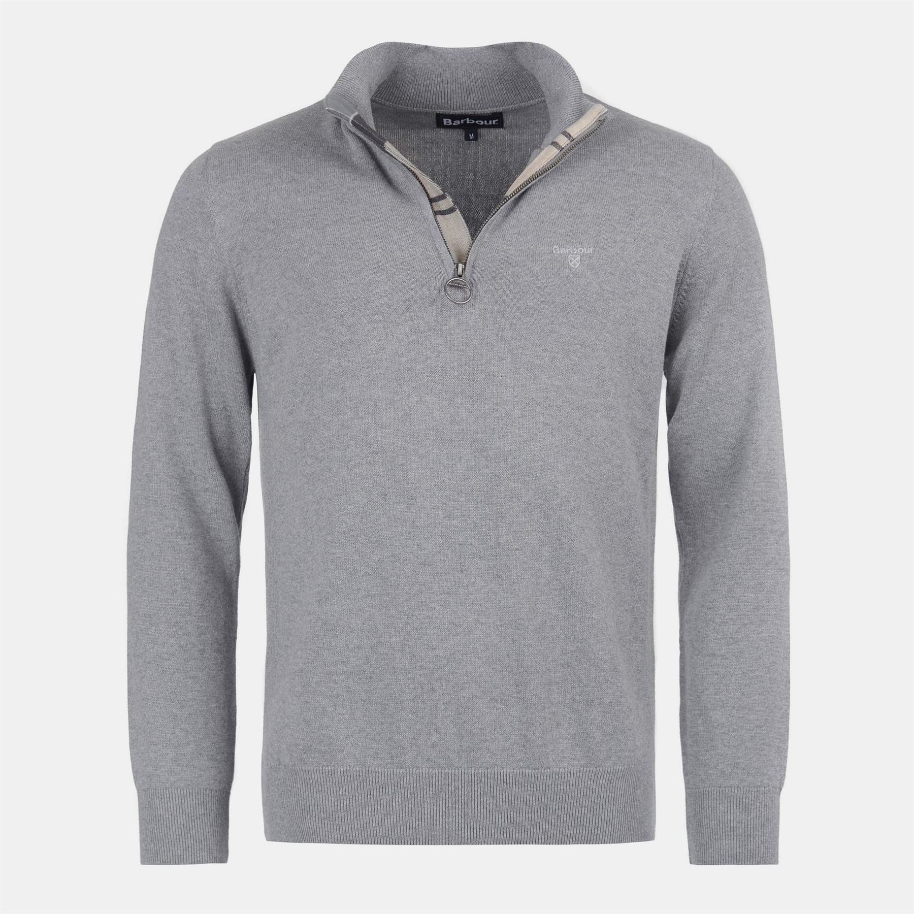 Barbour Half Zip Cotton Knitted Jumper