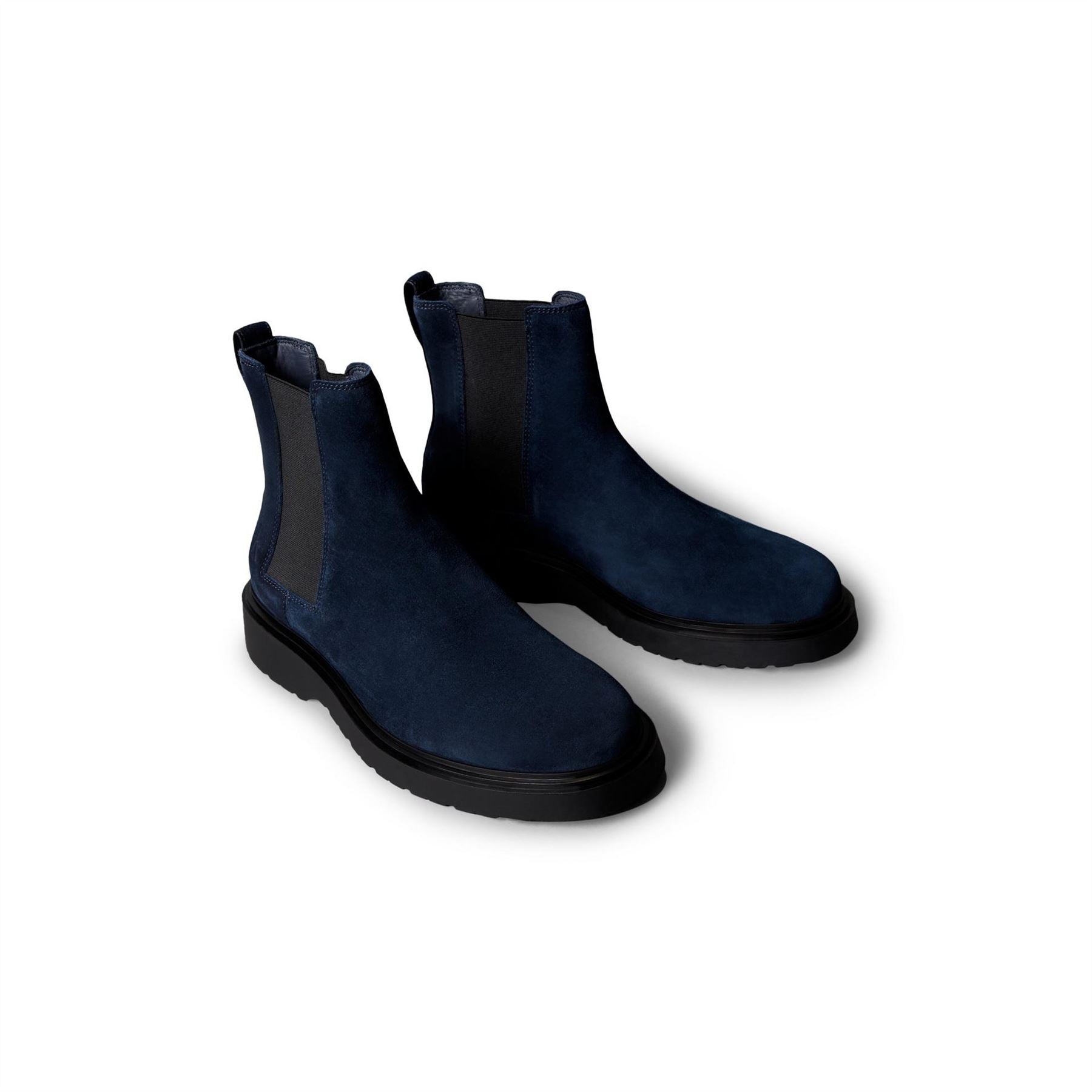 Calvin Klein Suede Chelsea Boots with Block Heel