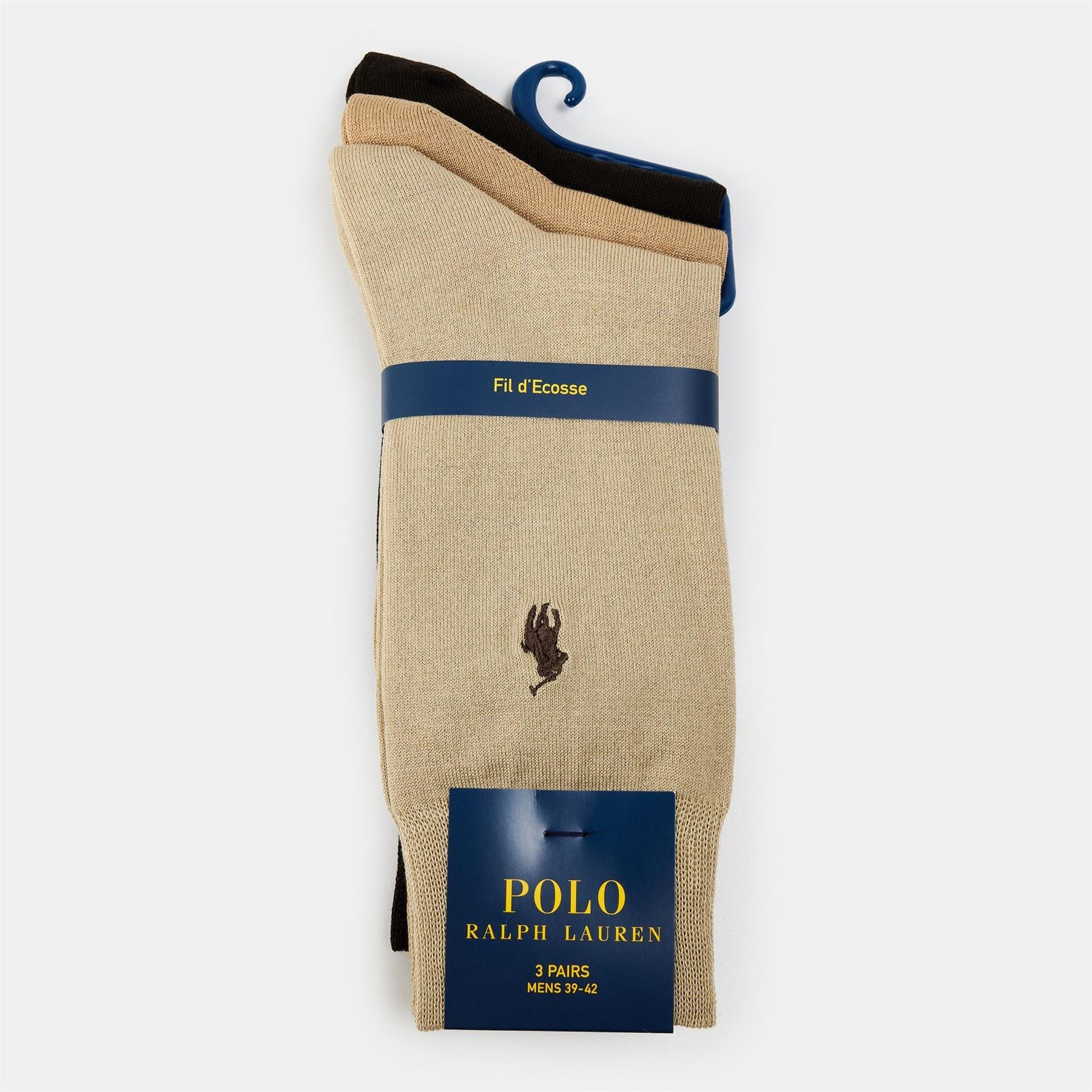 Polo Ralph Lauren 3 Pack Mercerised Cotton Crew Socks