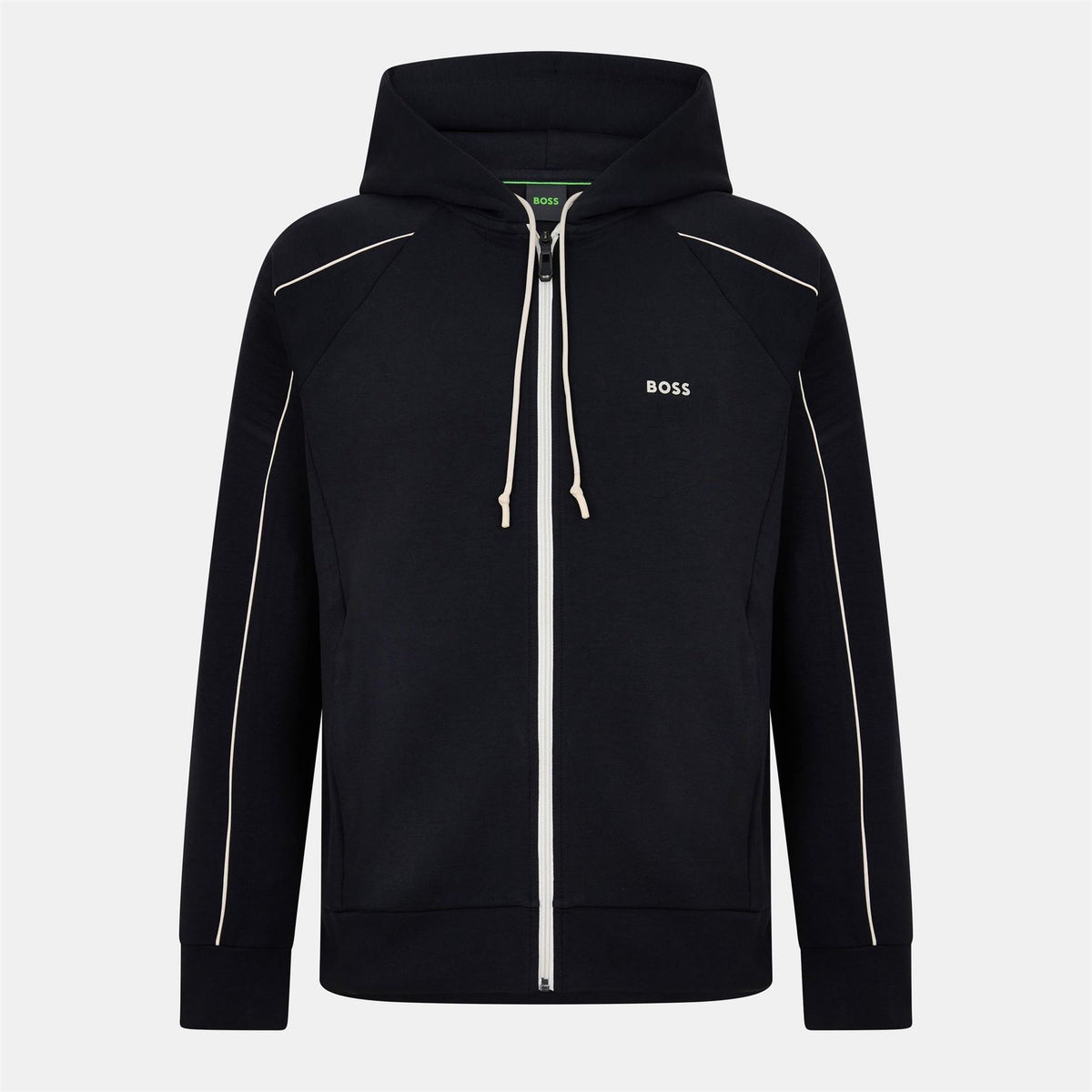 Boss Saggy Green Full Zip Cotton Zip Hoodie