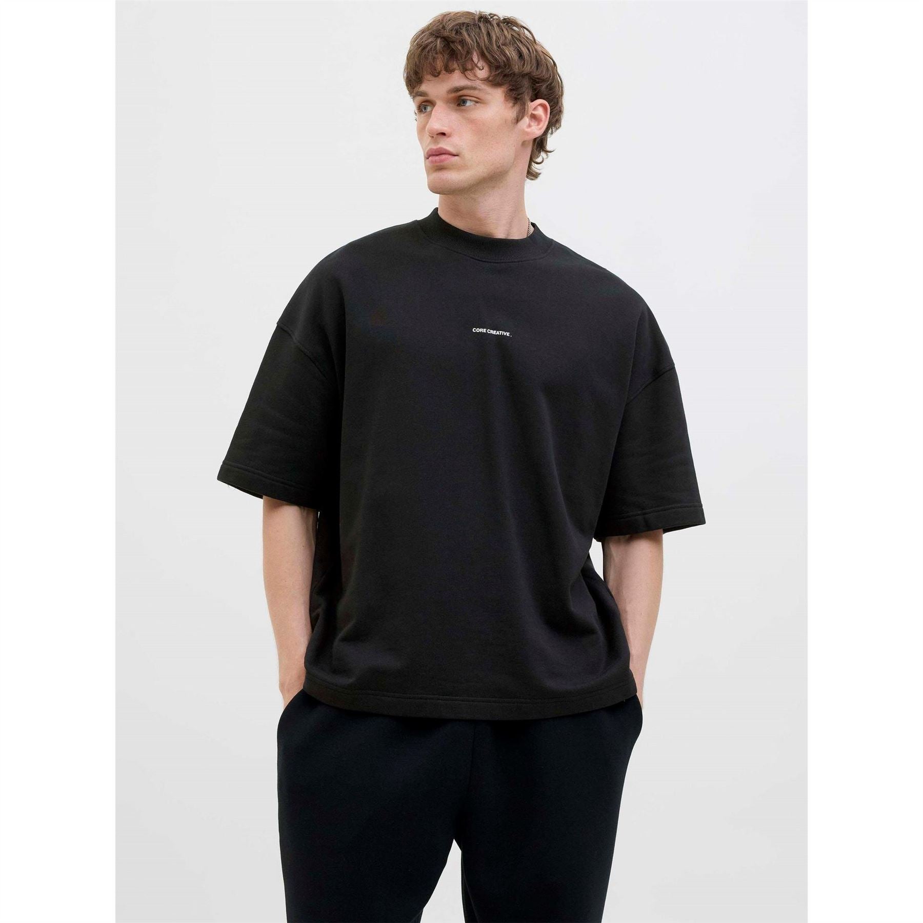 Jack and Jones Print Back Short Sleeve Crew Sweatshirt