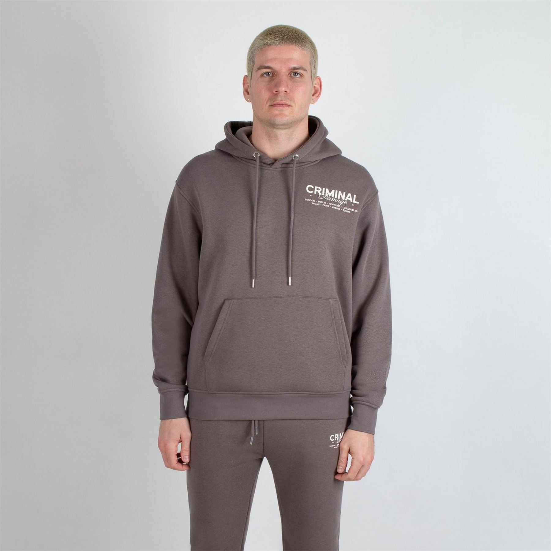 Criminal Damage City Hooded Relaxed Fit Sweat Jacket