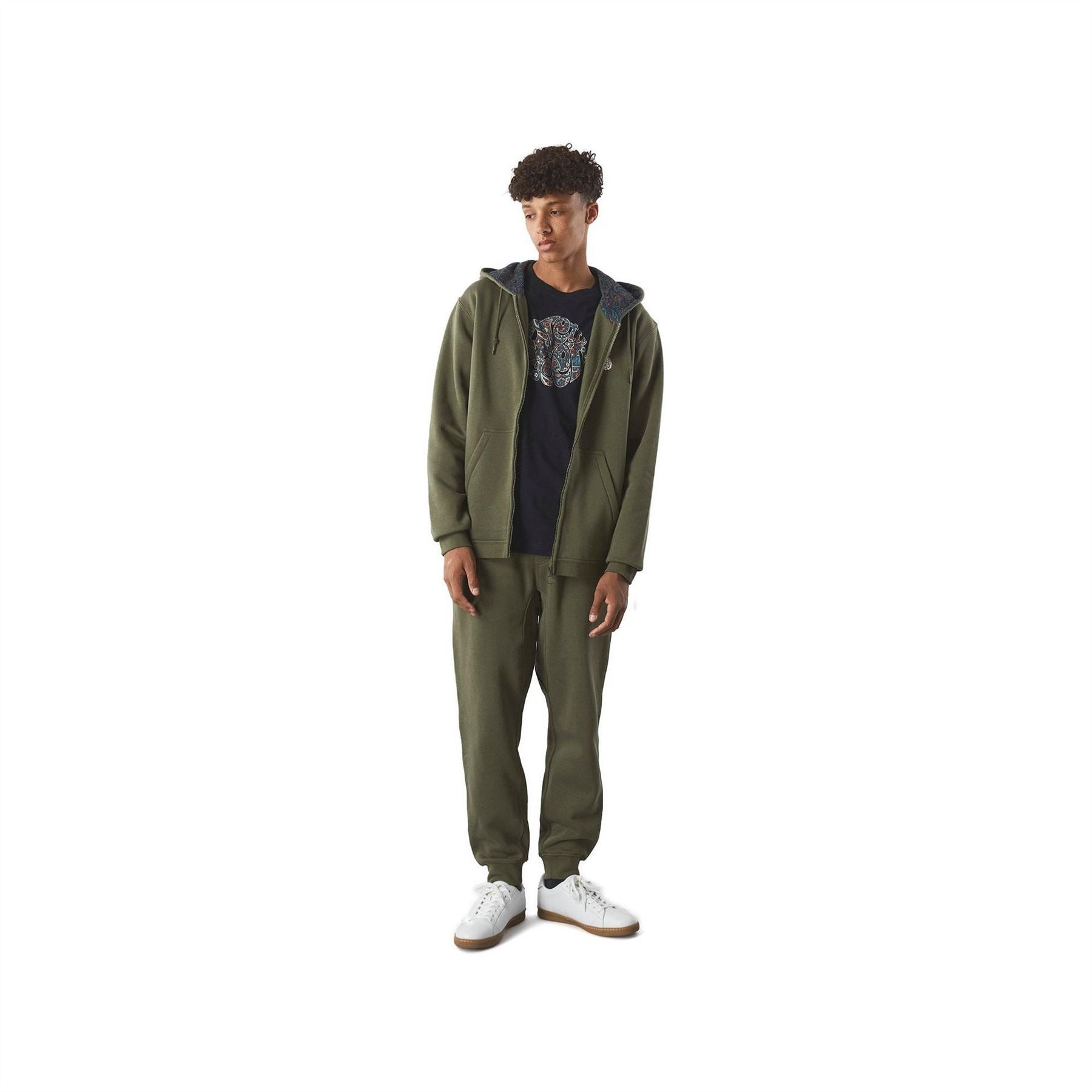 Pretty Green Wonderwall Logo Crew Neck Regular Fit T-Shirt
