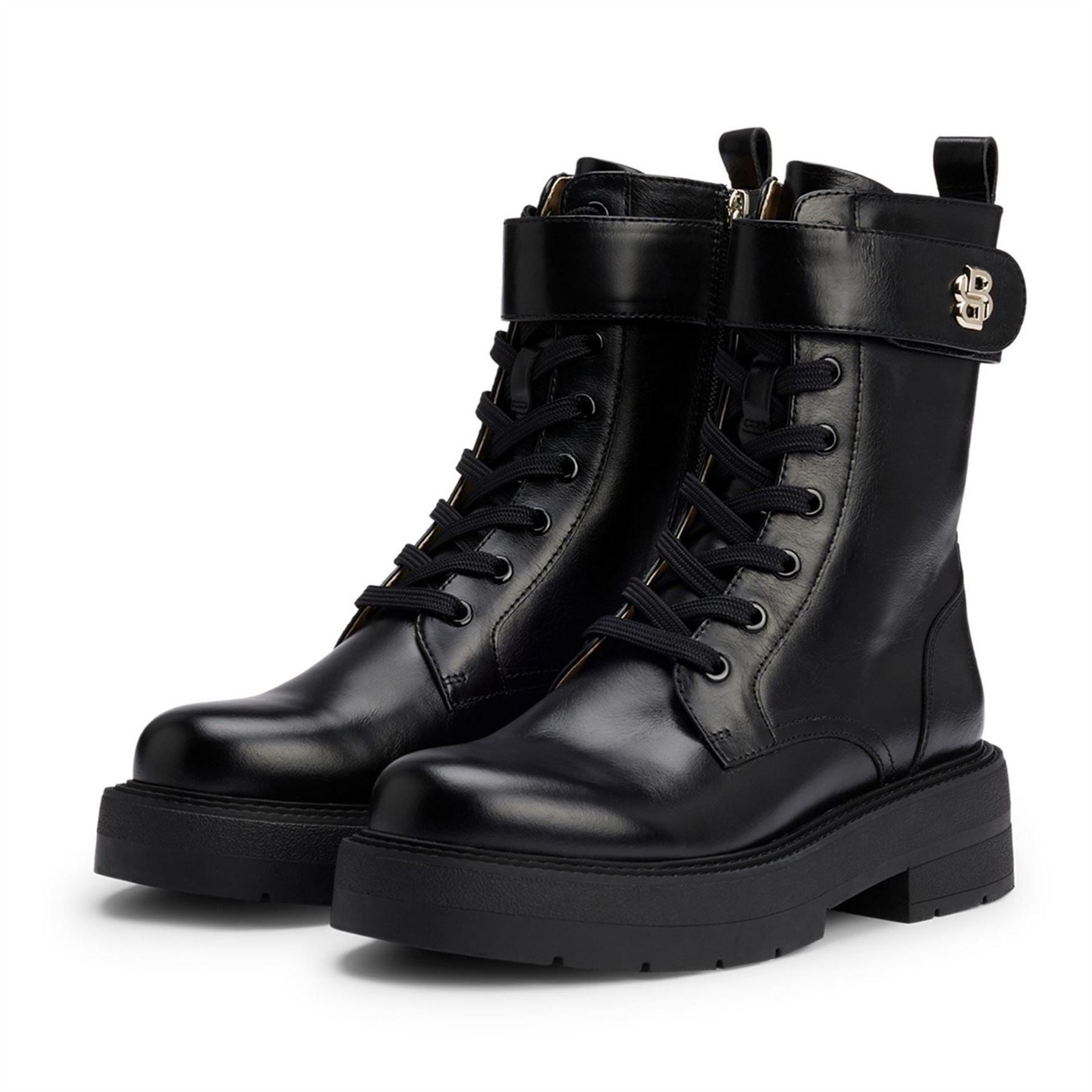 Boss Rebby Block Heel Motorcycle  Boots