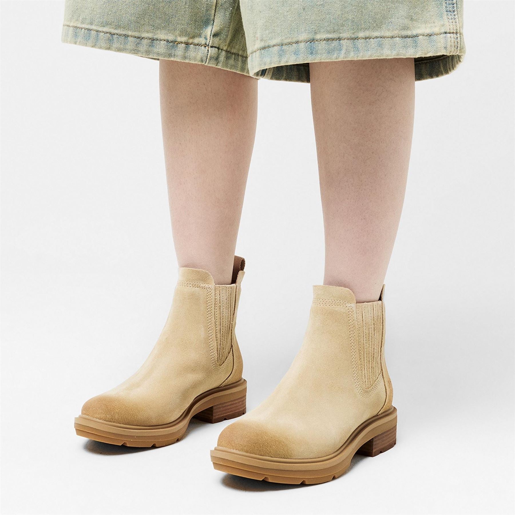 Timberland Ankle Chelsea Block Heel Boots