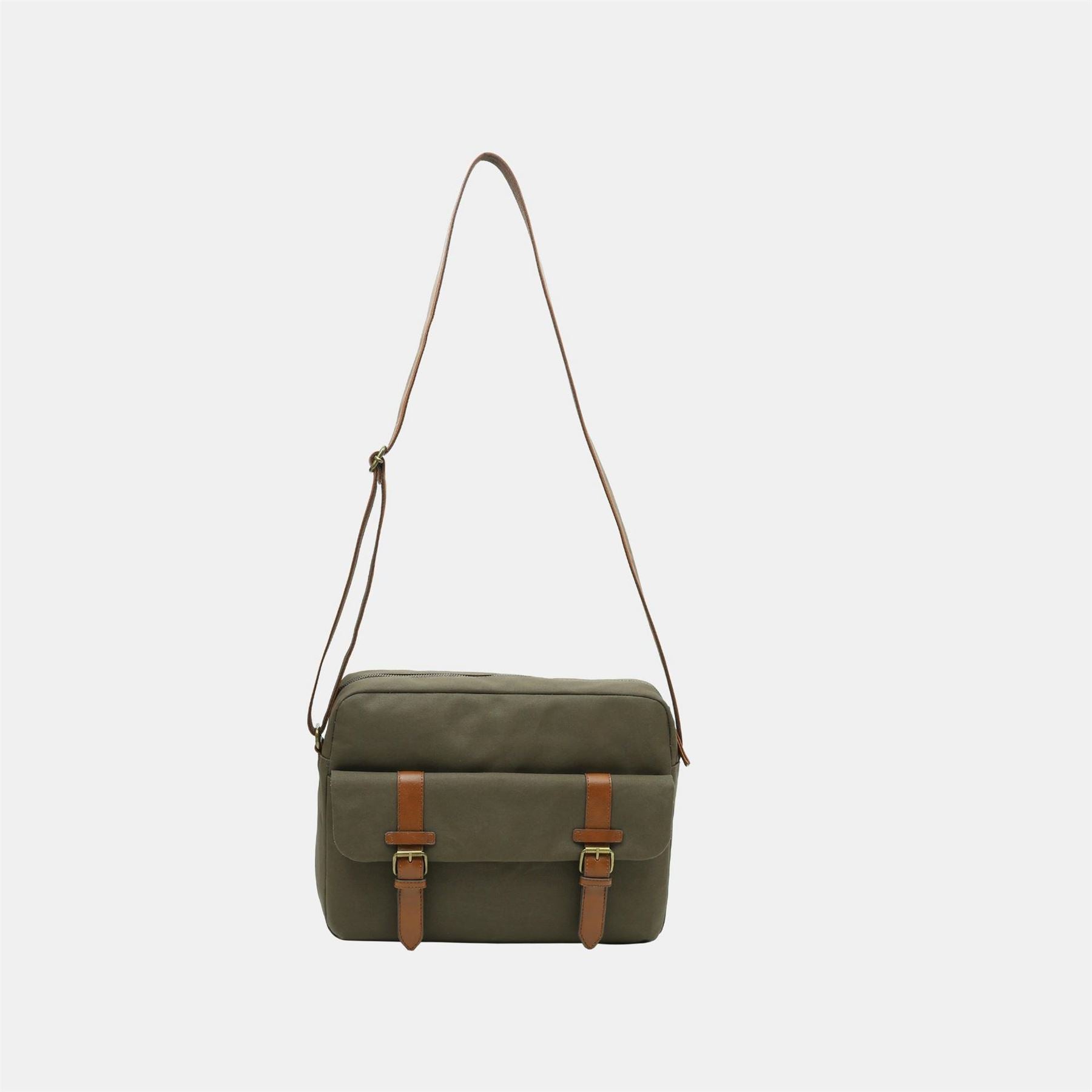 Firetrap Waxed Canvas Messenger Bag