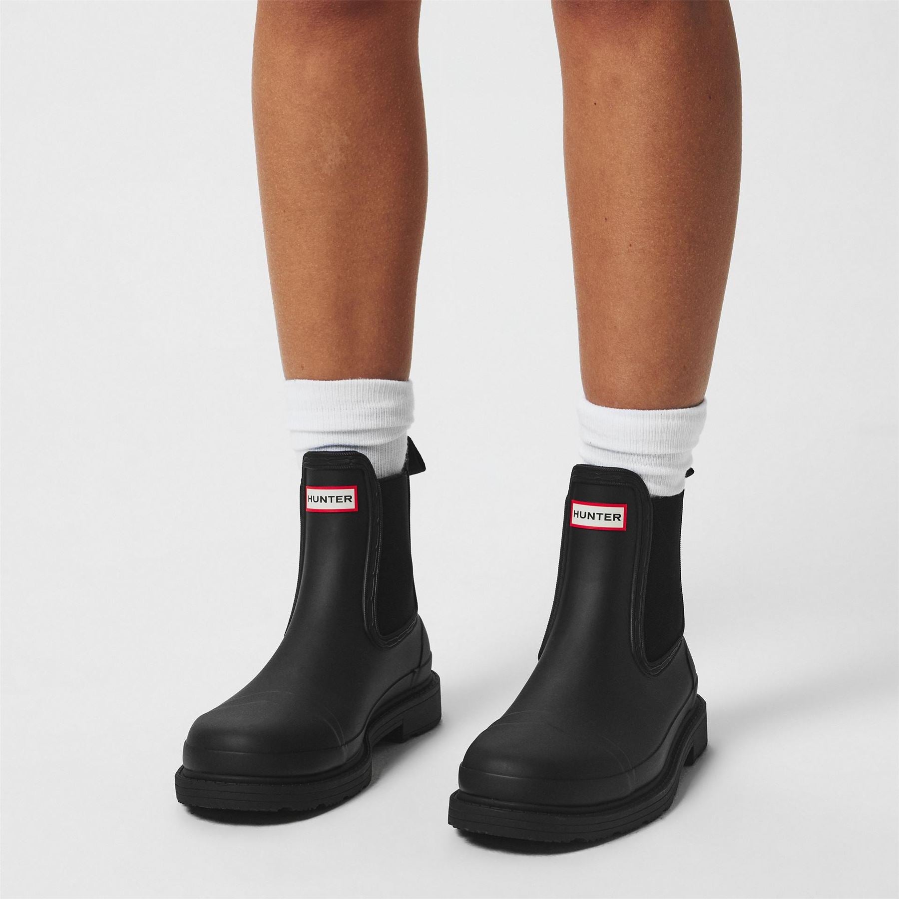 Hunter Comando Chelsea Block Heel Boots