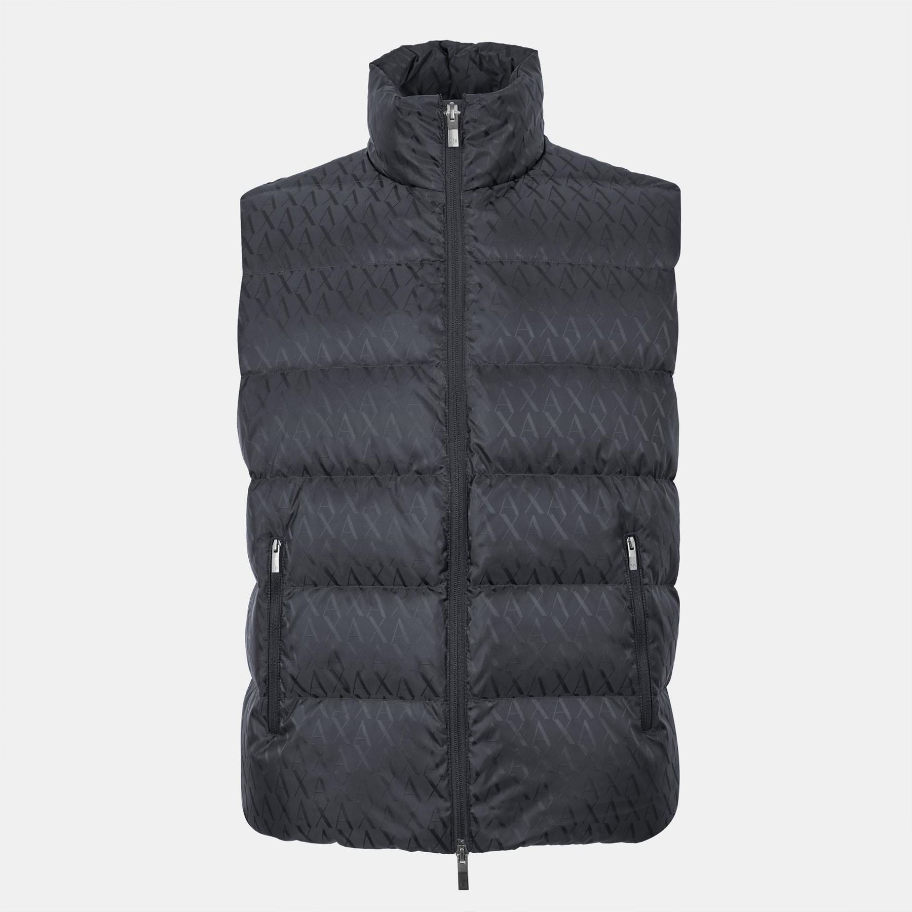 Armani Exchange Exchange All Over Logo Zip Pocket Gilet
