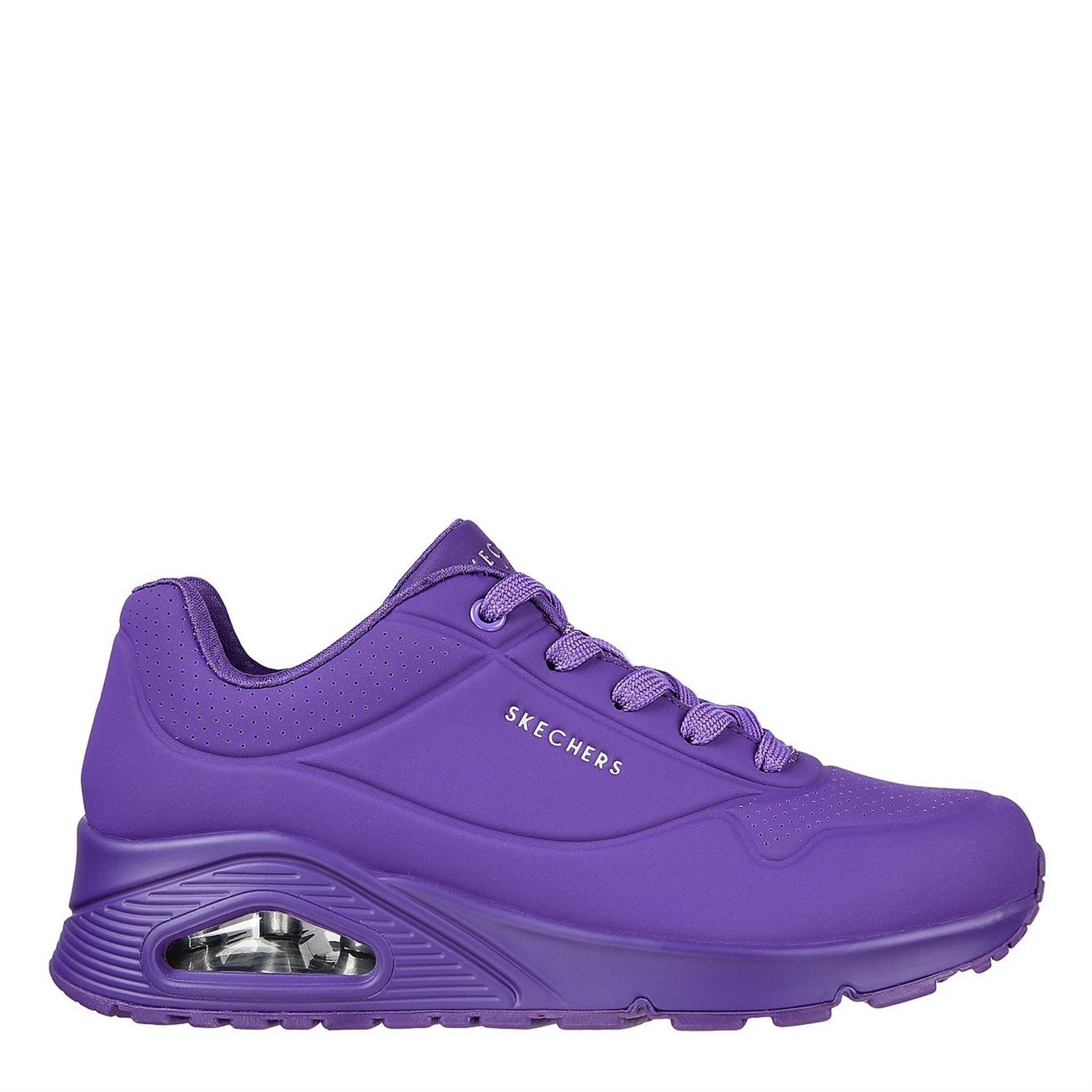 Skechers Durabuck Lace Up Classic Low Top Trainers