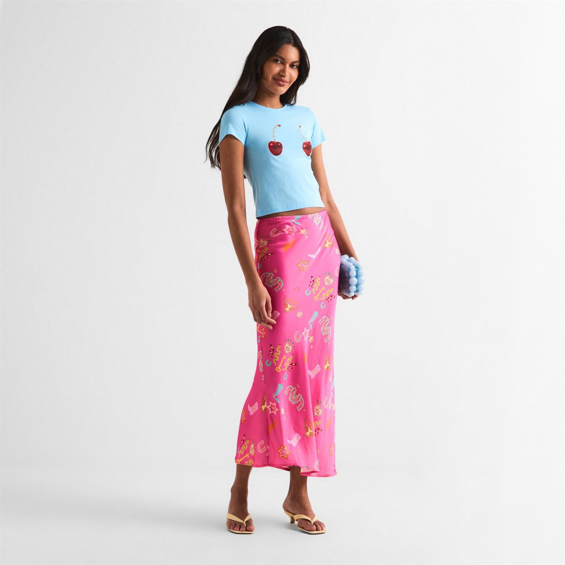 Never Fully Dressed Cherry Graphic Crew Neck Short Sleeve Jersey T-Shirt