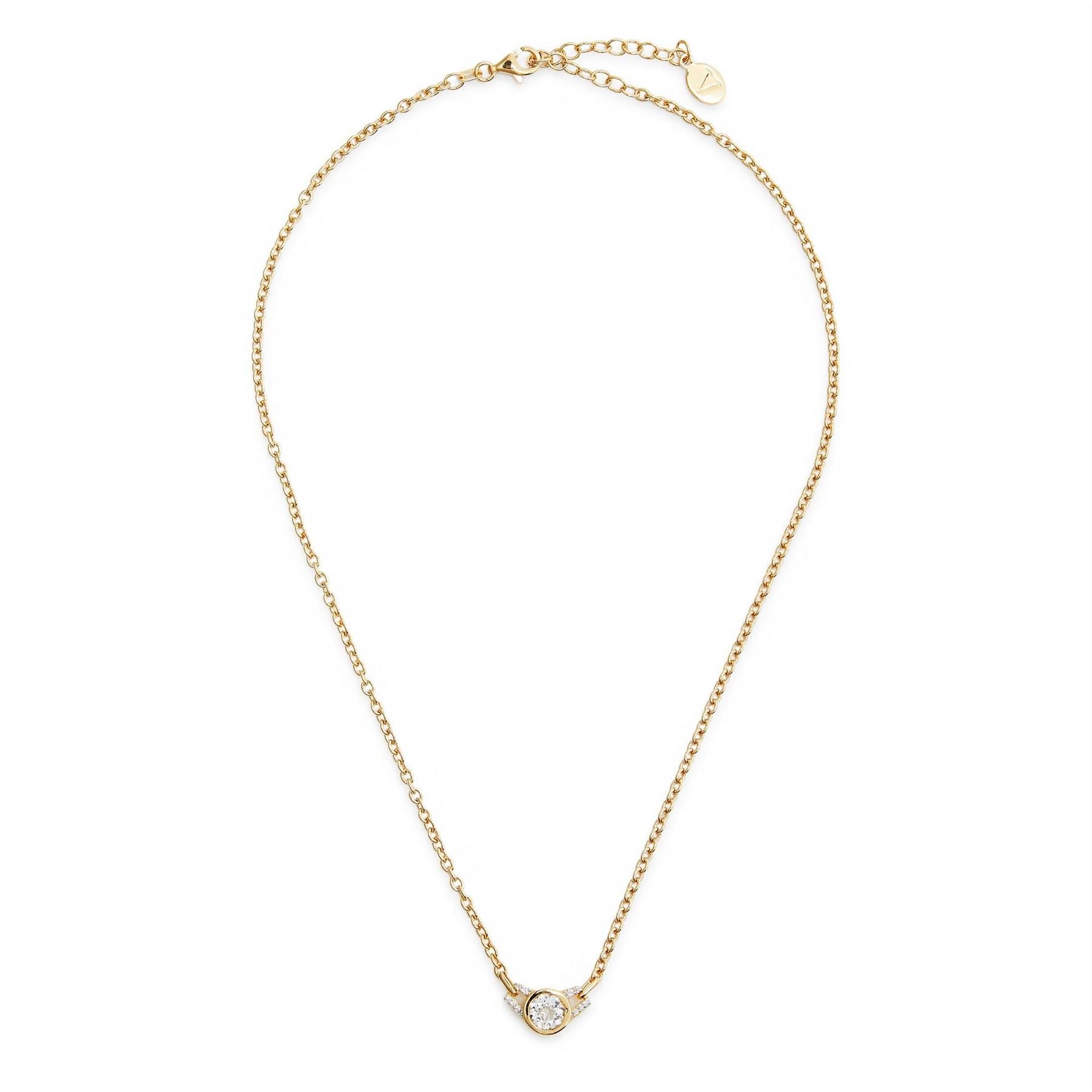 V Jewellery Round Stone Choker