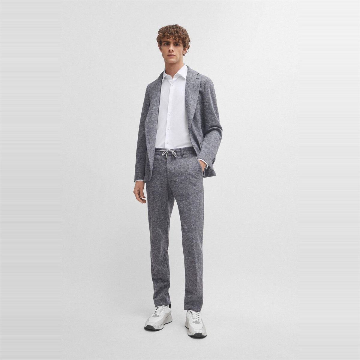Boss Point Collar Long Sleeve Regular Fit Oxford Shirt
