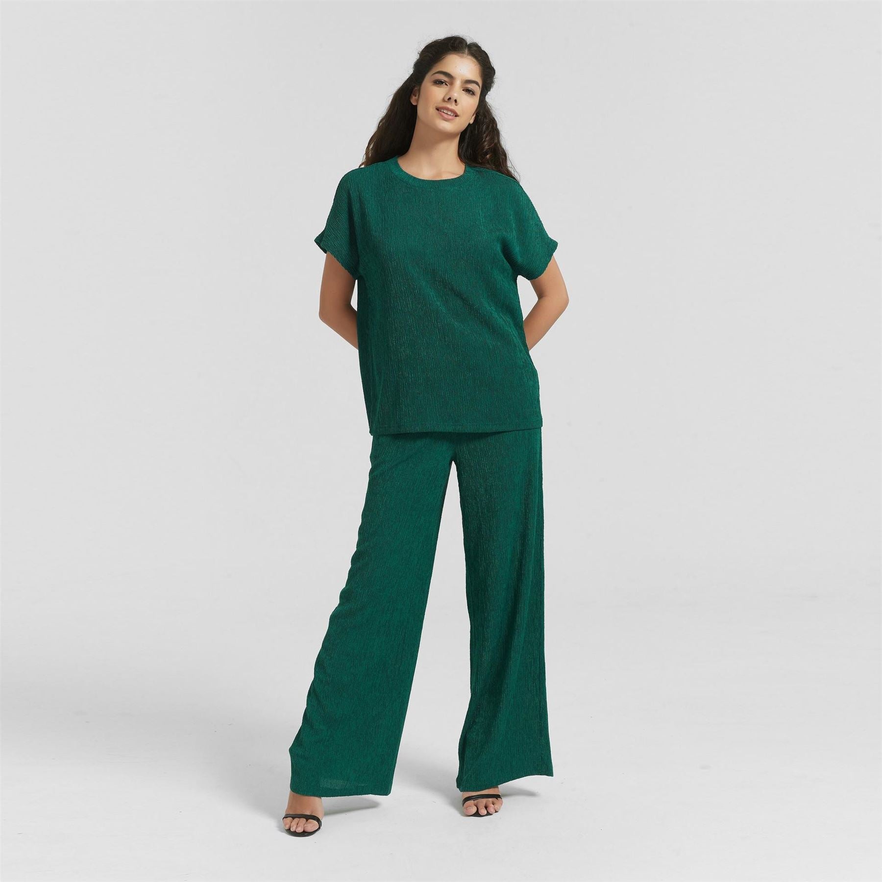 Be You Crew Neck Short Sleeve T-Shirt Coord Pants Set