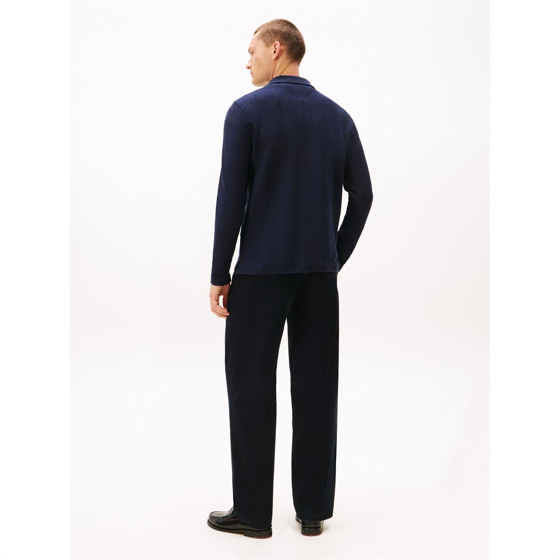 Tommy Hilfiger Herring Collared Neck Long Sleeve Polo Shirt