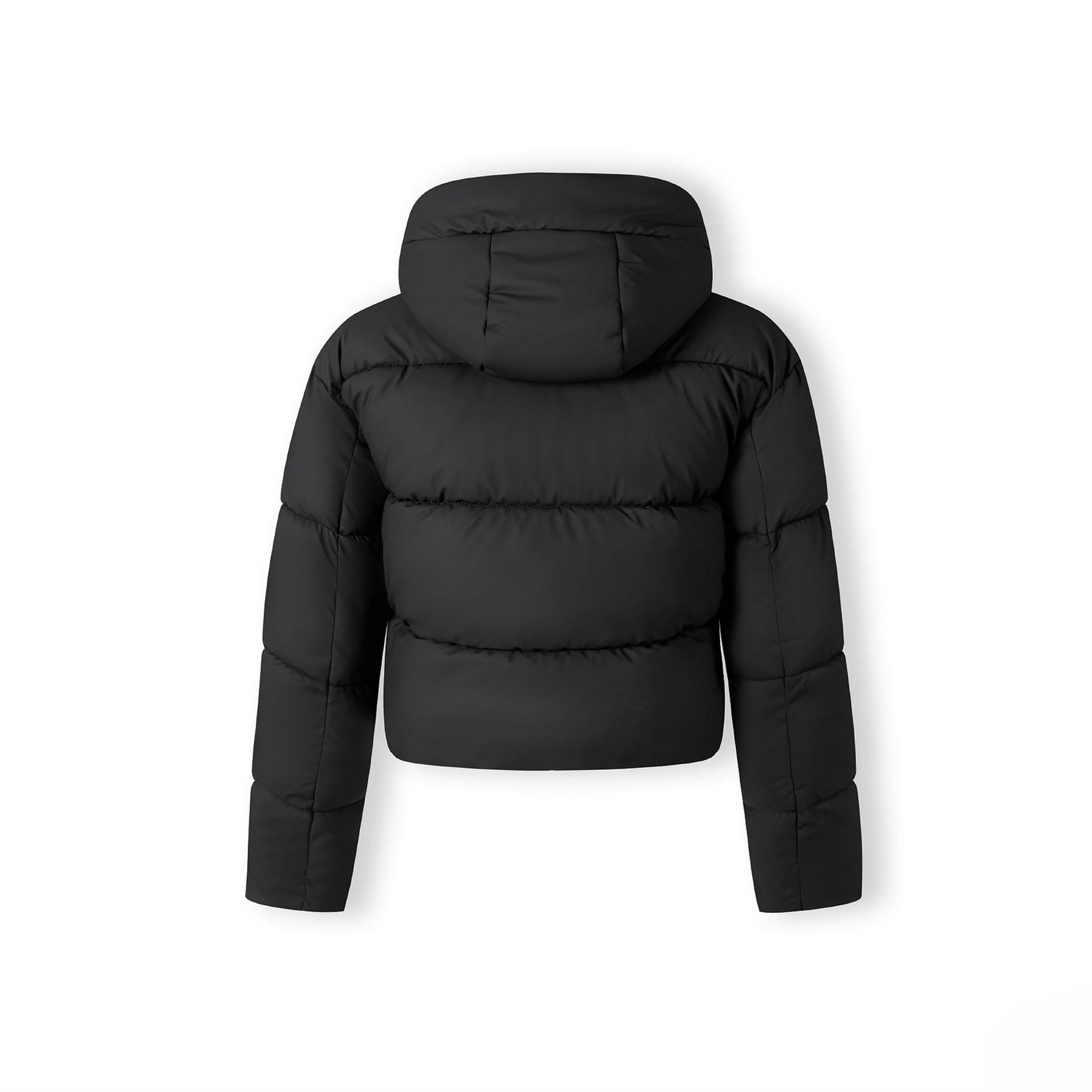 Minoti Women Short Water Repellent Quilted Jacket With Hood And High Collar Black