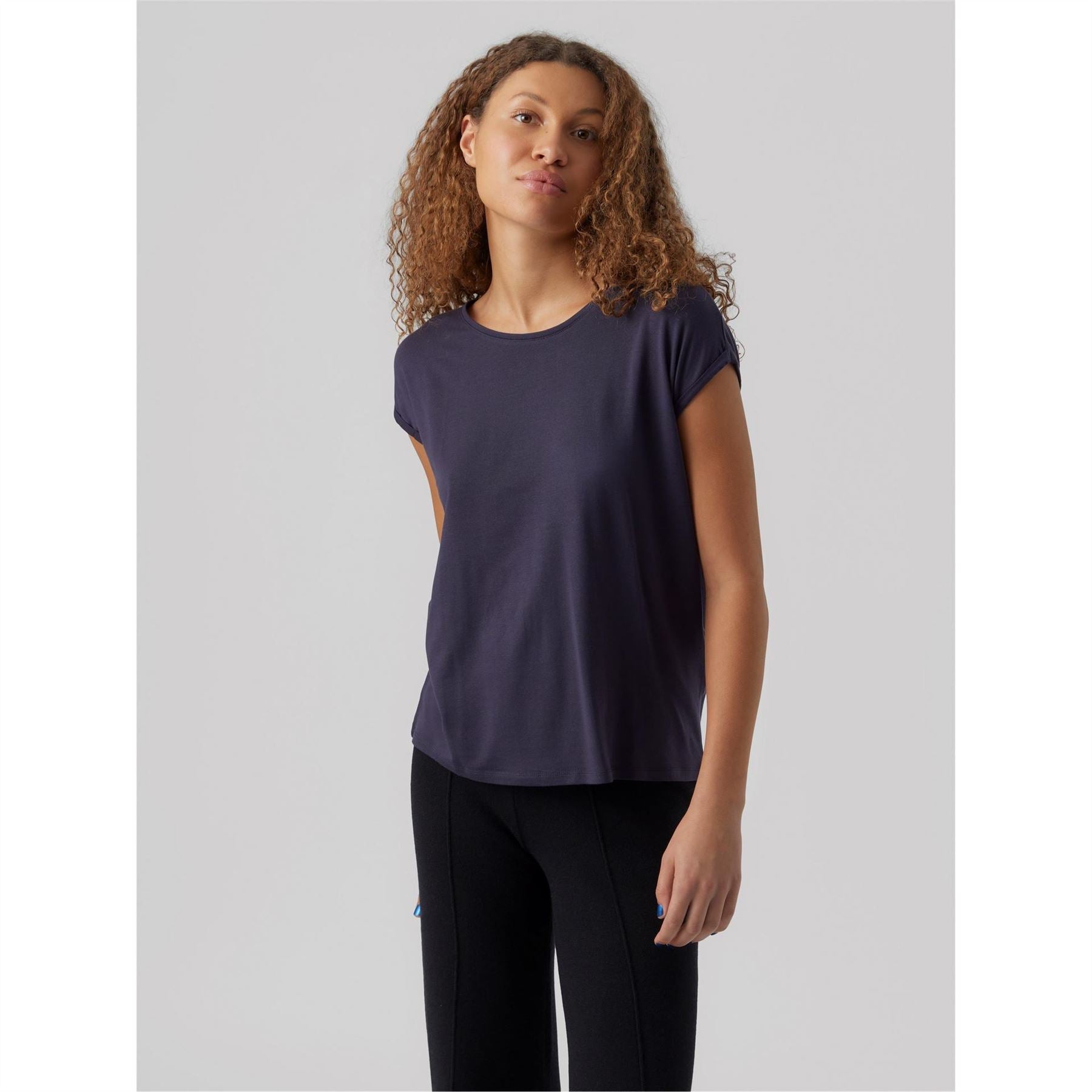 Vero Moda Womens Ava Plain Short Sleeve T-Shirt