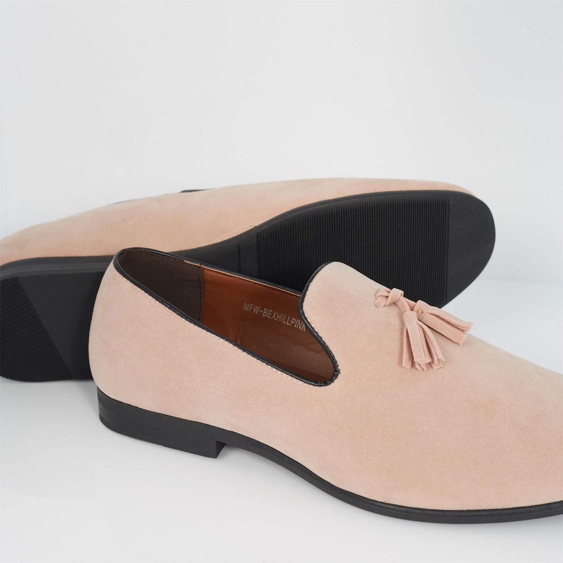 Brave Soul Pink Faux Suede Loafer With Tassel Detail
