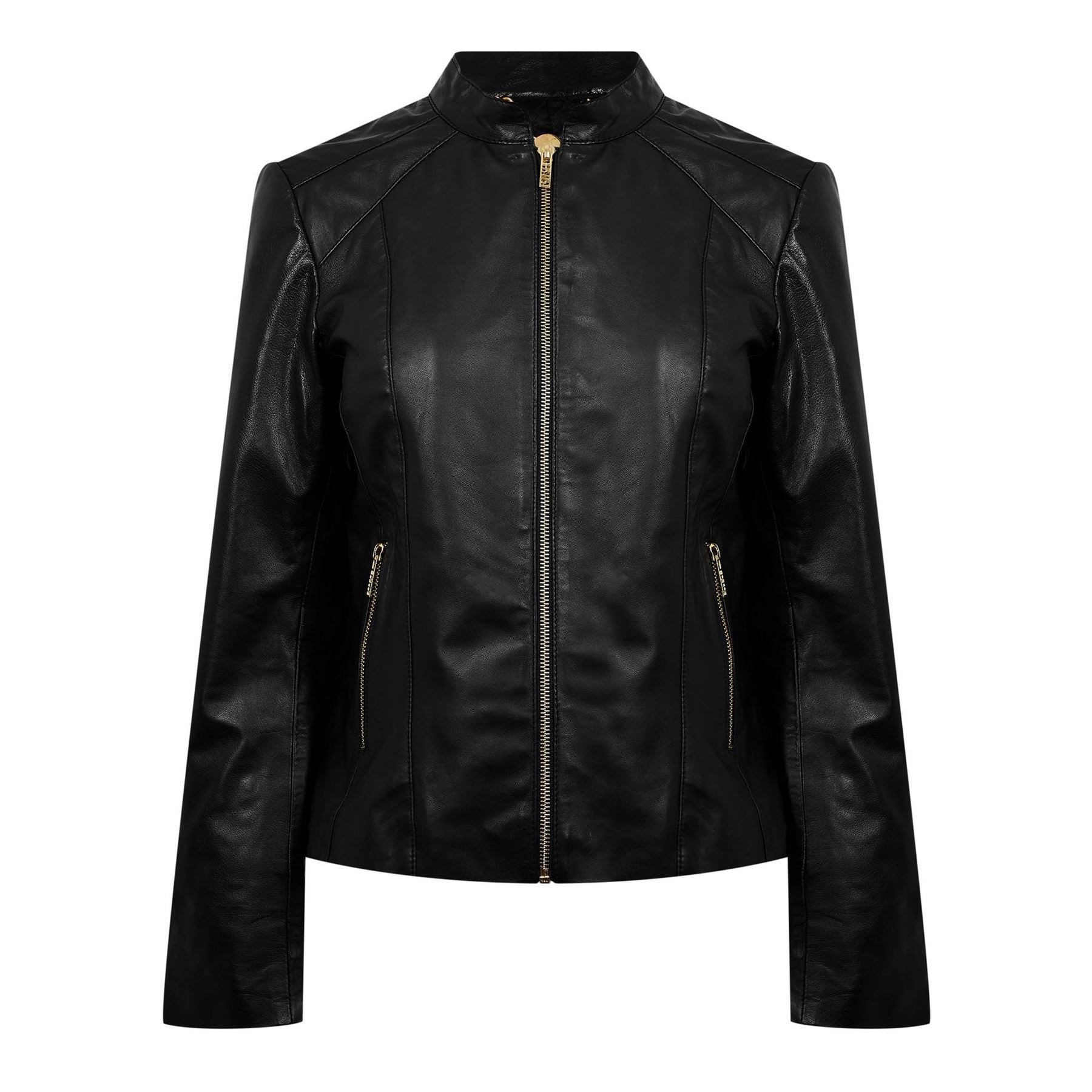 Biba Neru Collar Leather Jacket