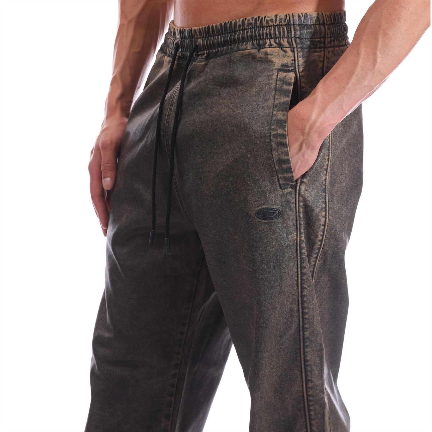 Diesel Wide Leg Relaxed Fit Jeans