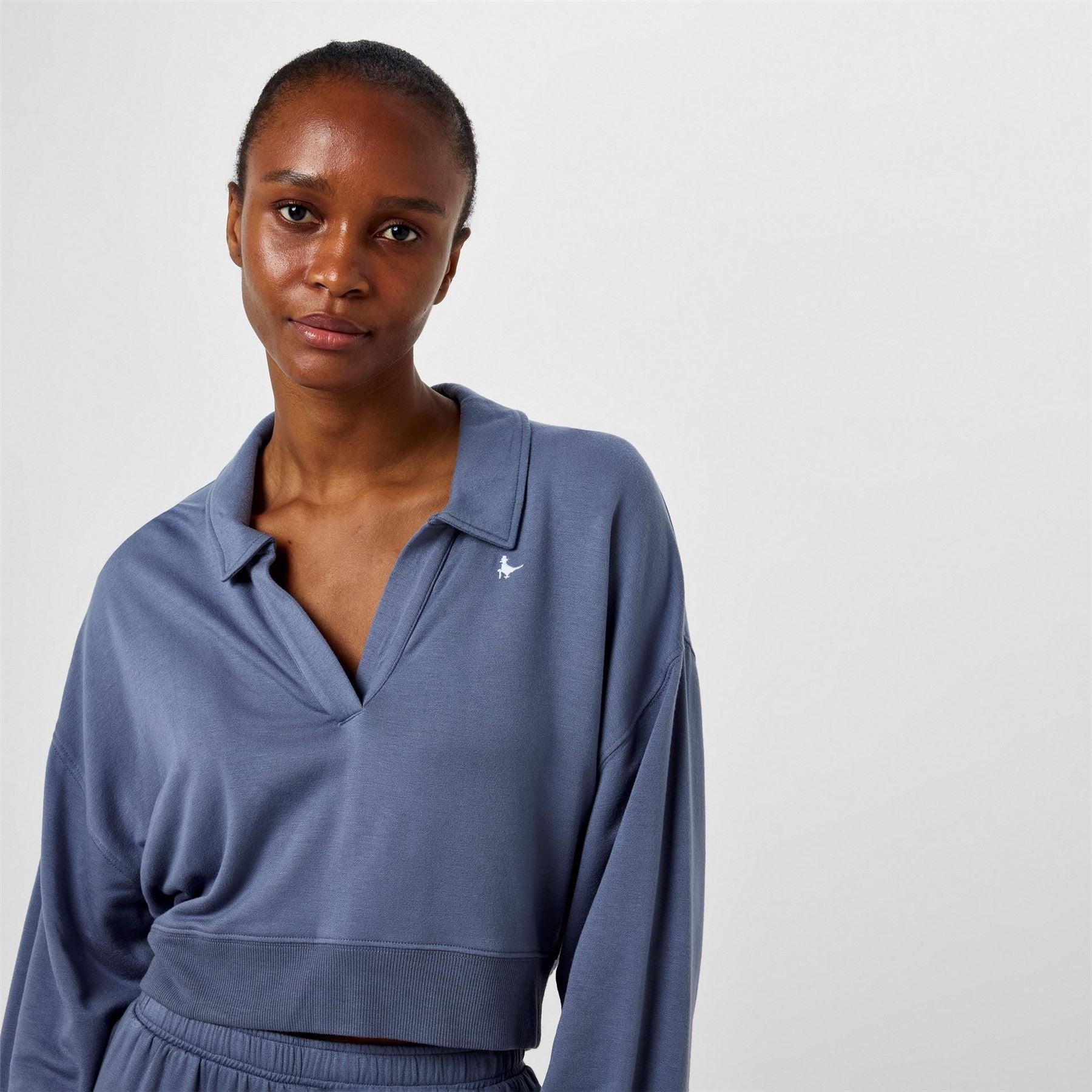 Jack Wills Cropped Relaxed Fit Long Sleeve Sweater