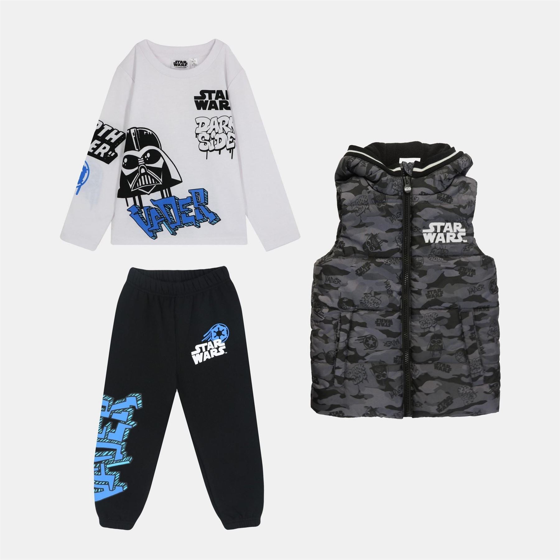 Character Kids Disney 3 Piece Fleece Lined Gilet