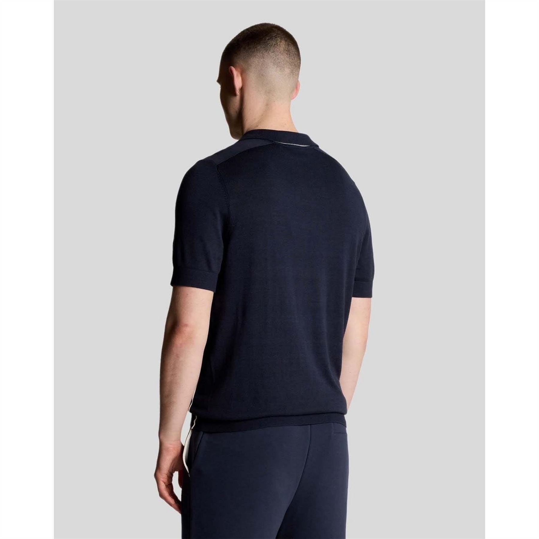 Lyle and Scott Tipped Knitted Polo Shirt