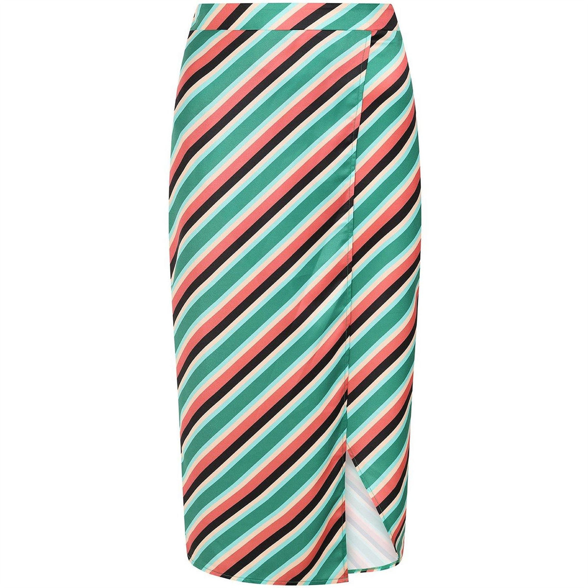 Little Mistress Maxi Stripe Patterned Wrap Skirt