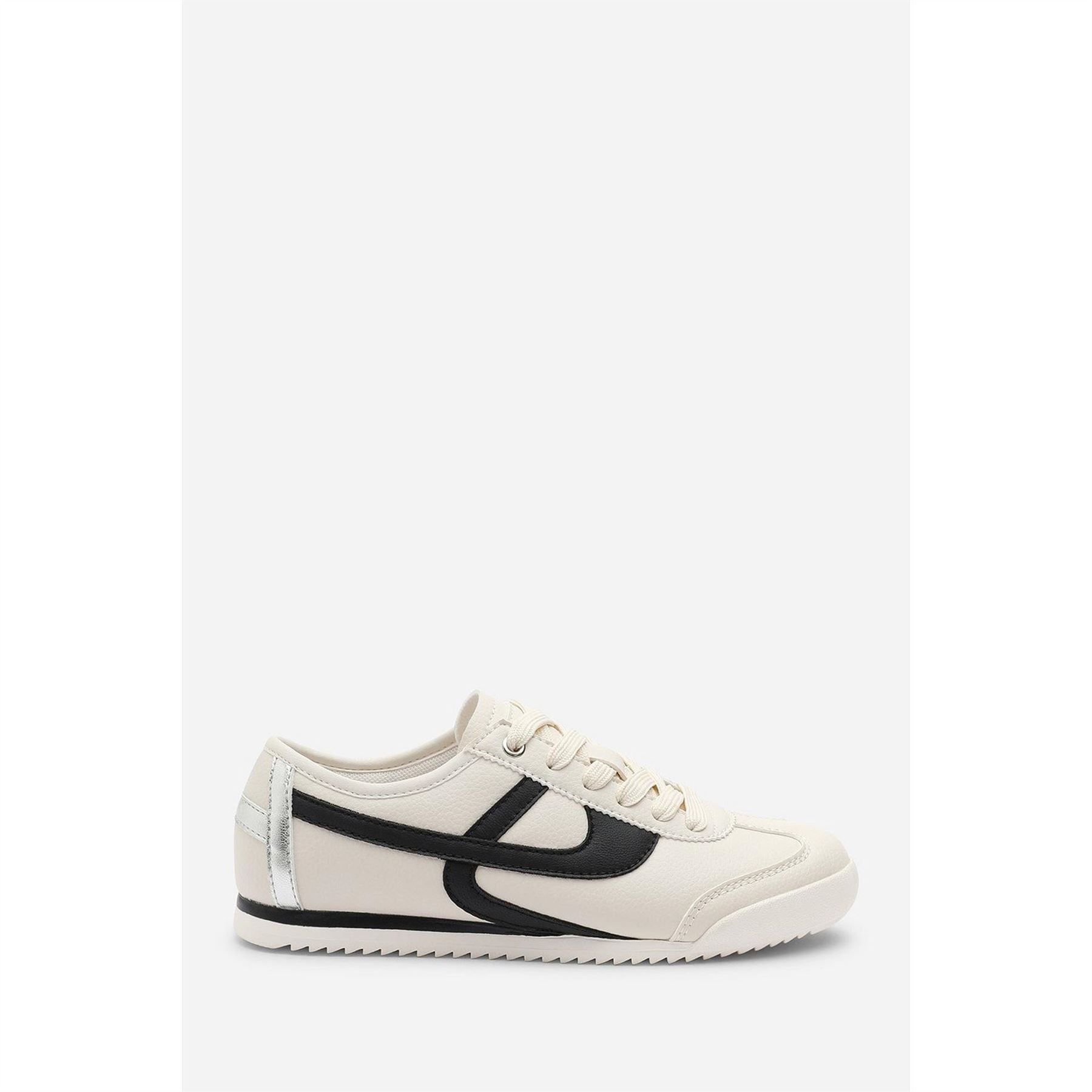 Wheres That From Court Lace Up Trainer With Stripe Detail