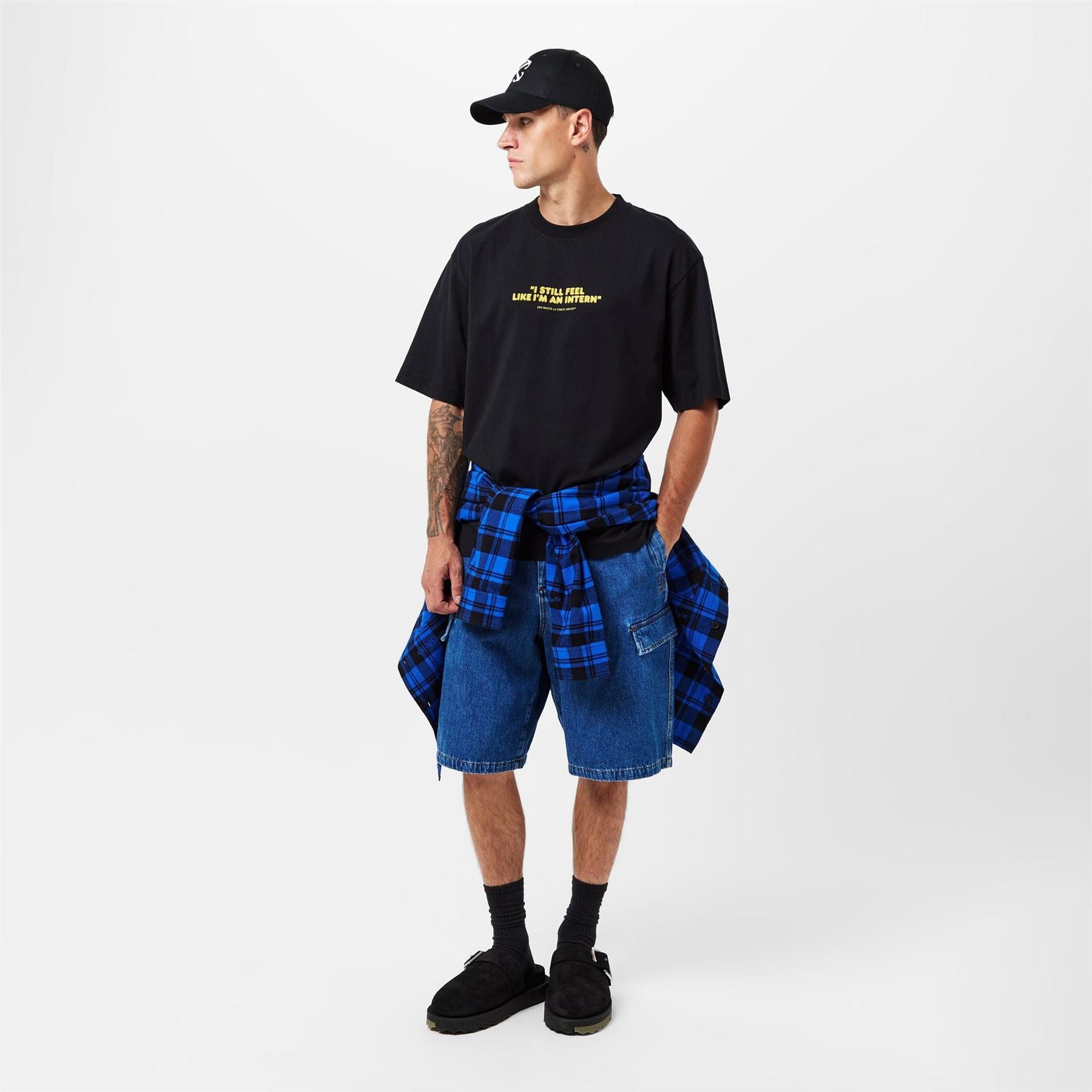 Off White Block Heel Closed Toe Shuv Clogs