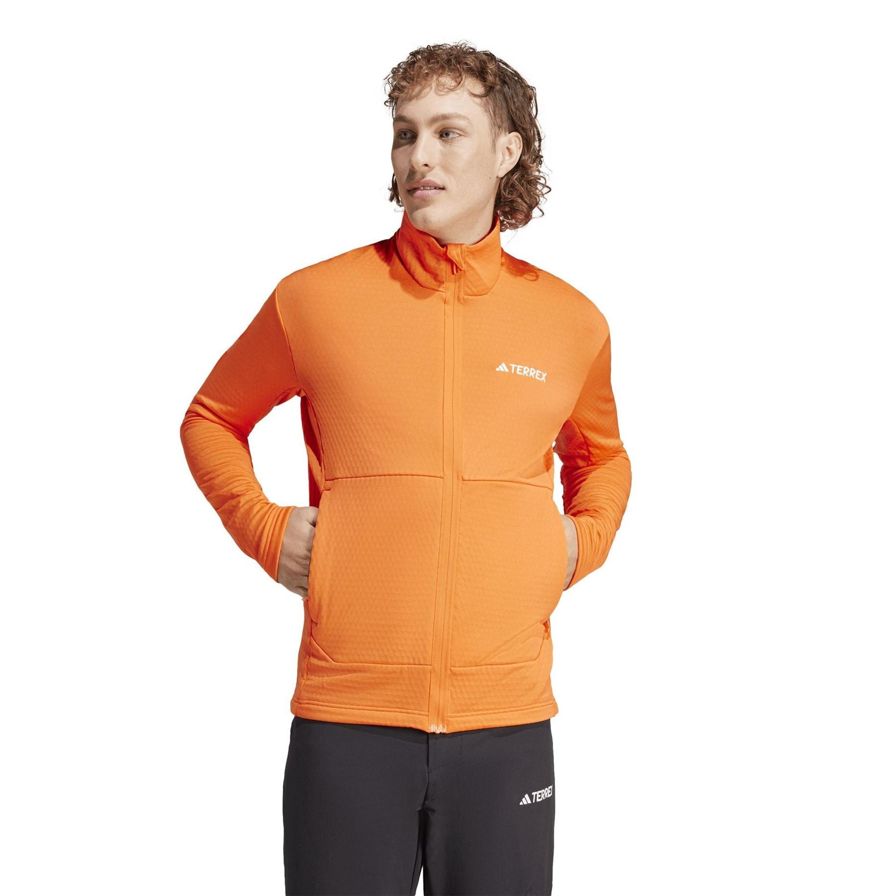 adidas Funnel Neck Long Sleeve Midlayer Athletic Top