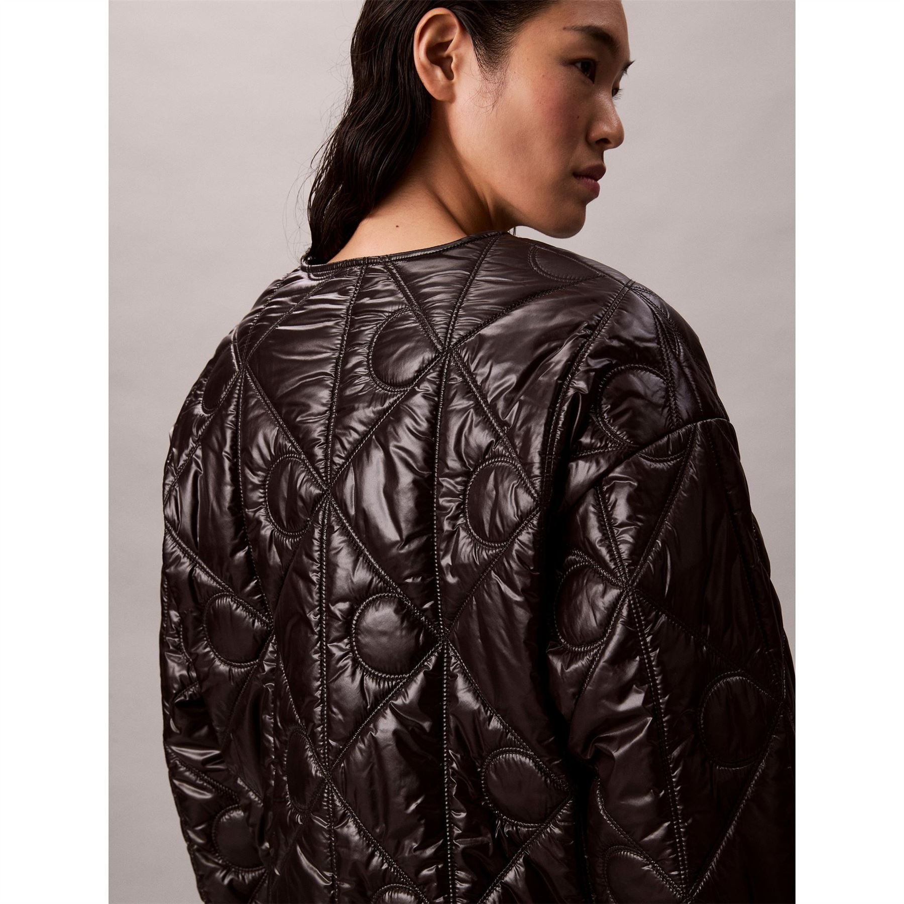 Calvin Klein Jeans Quilted Ribbed Cuff Puffer Jacket