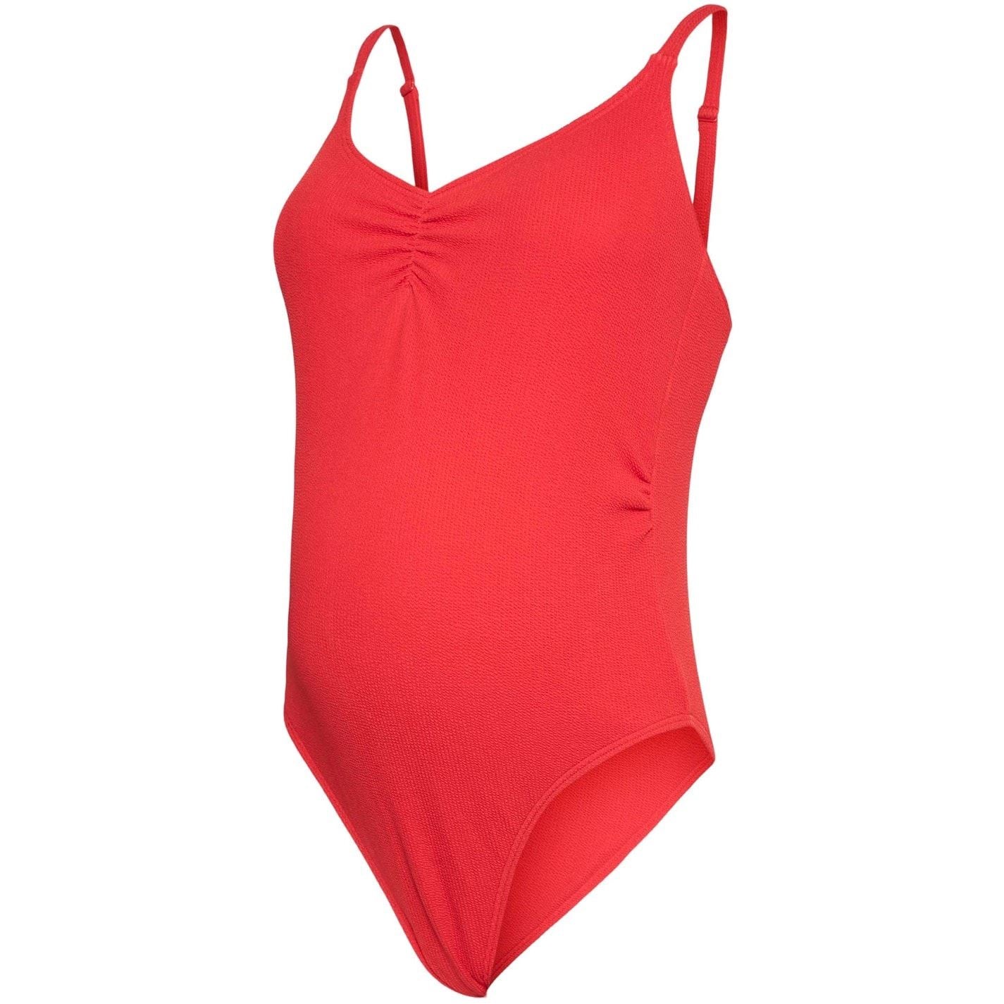 Mamalicious Mlnaomi Solid Patterned V-Neck Swimsuit