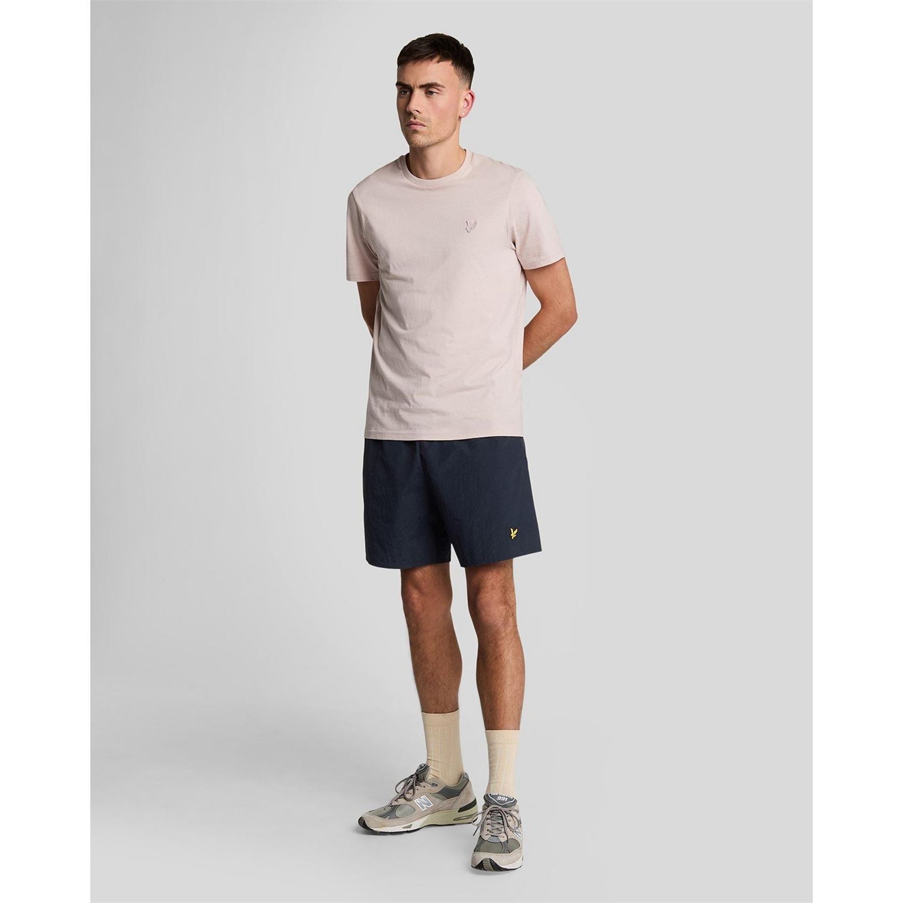 Lyle and Scott Plain Swimming Logo Print Shorts