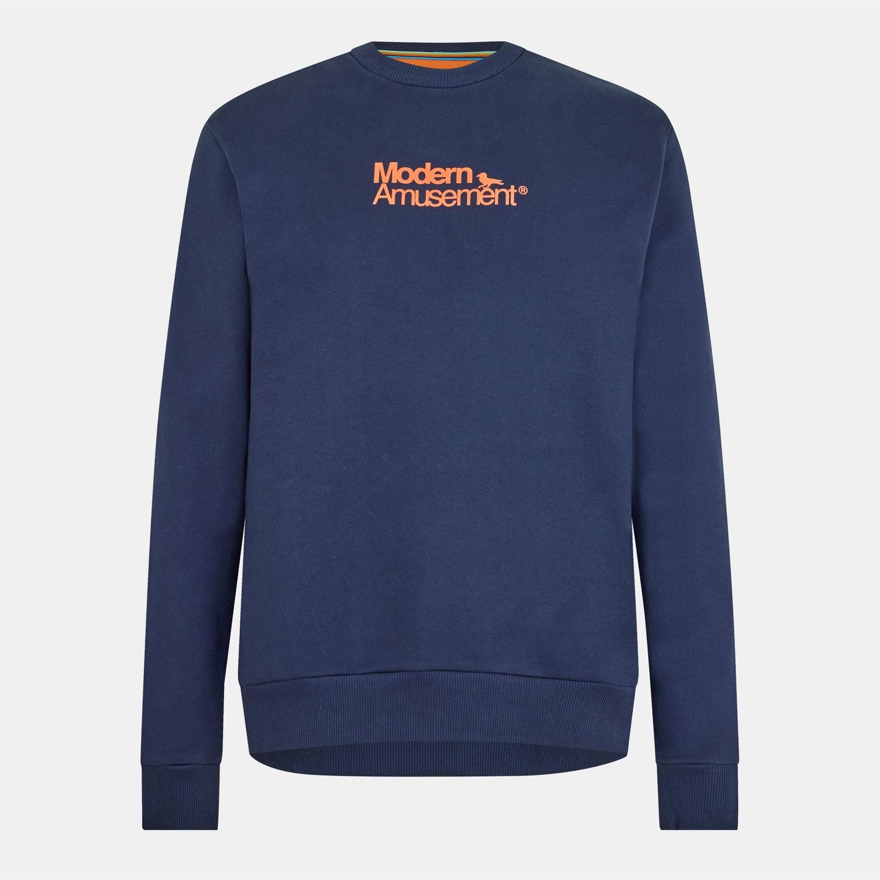 Modern Amusement Regular Fit Crew Neck Long Sleeve Sweatshirt