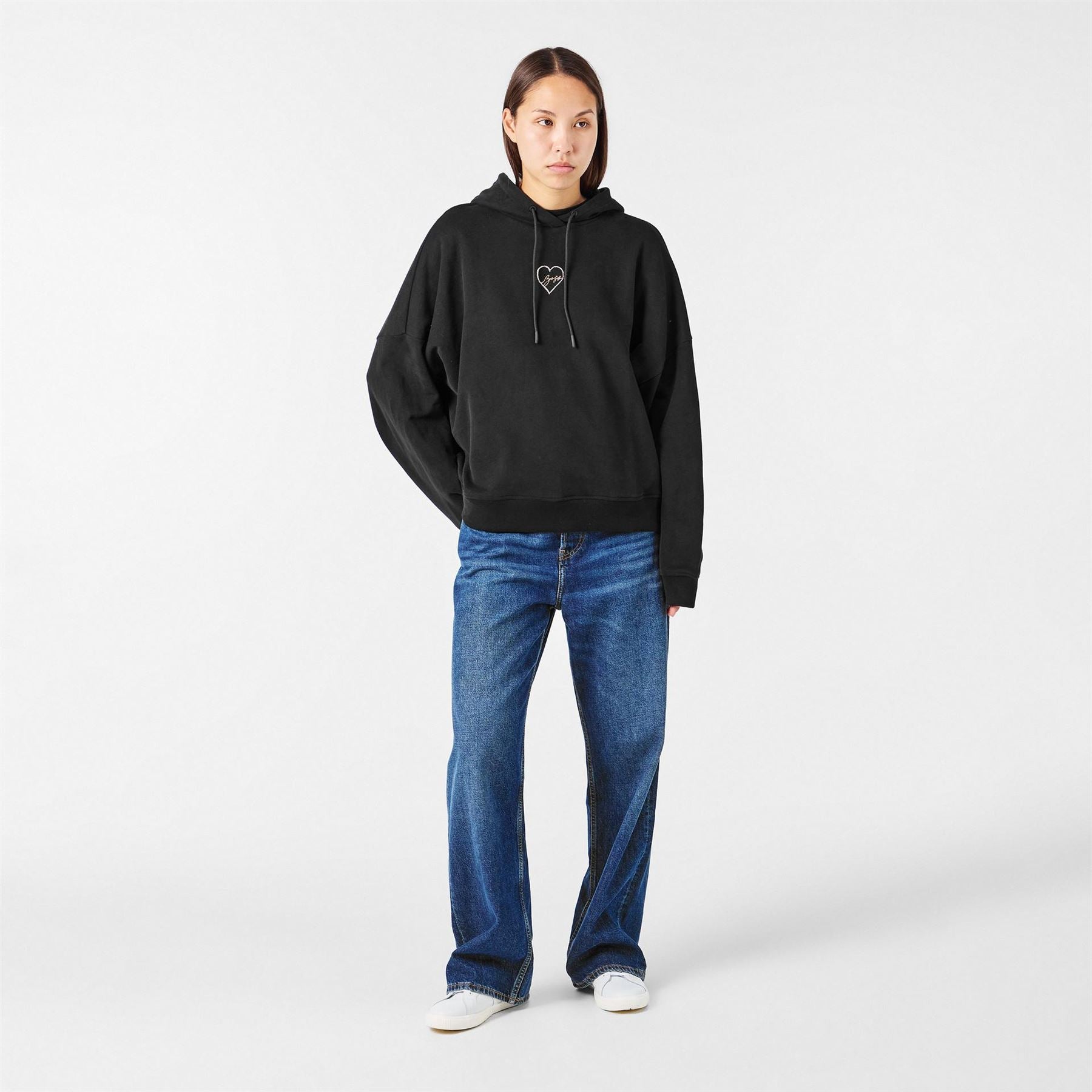 Boss Drop Shoulder Long Sleeve Relaxed Fit Top