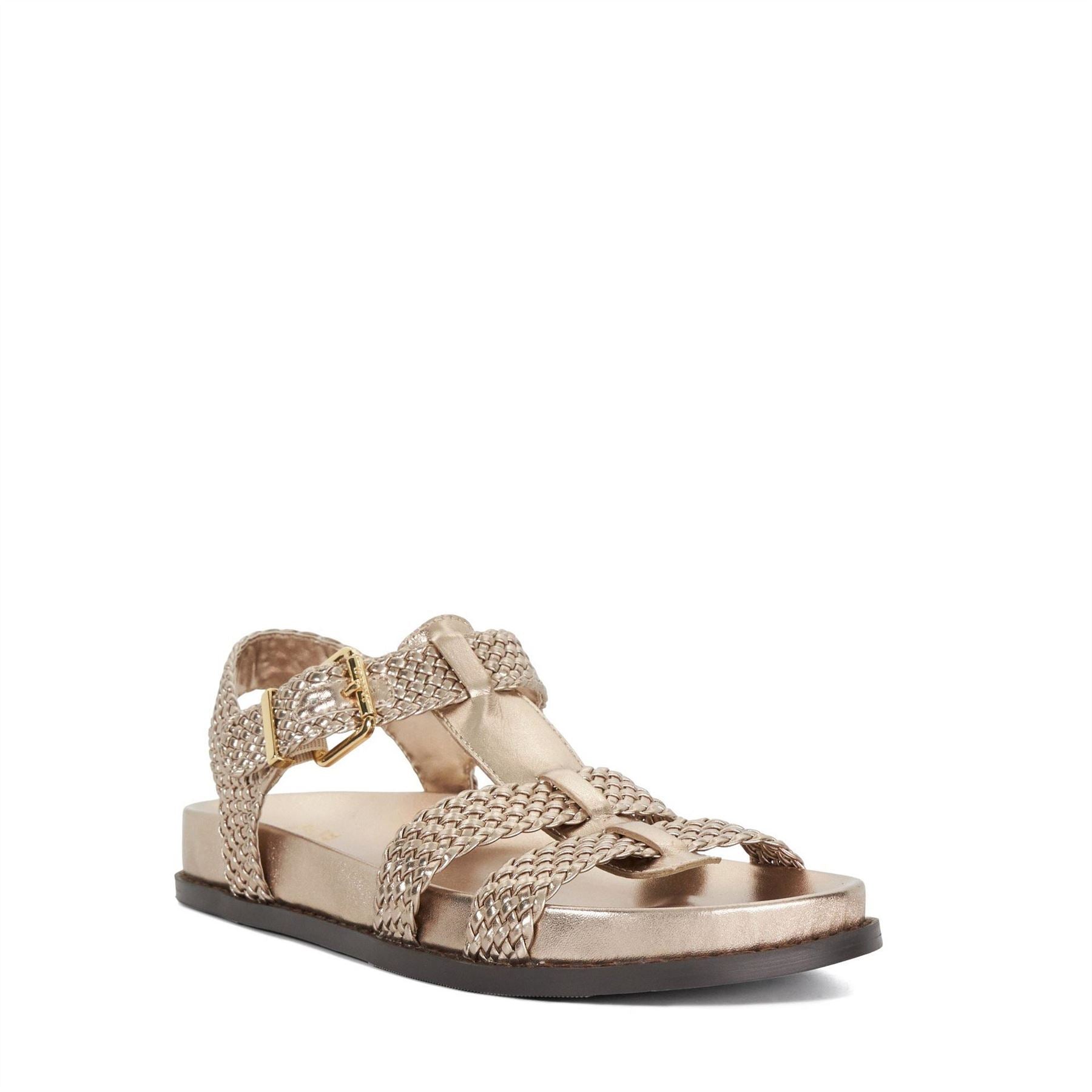 Dune London Lo Looking Open Toe Flat Gladiator Sandals
