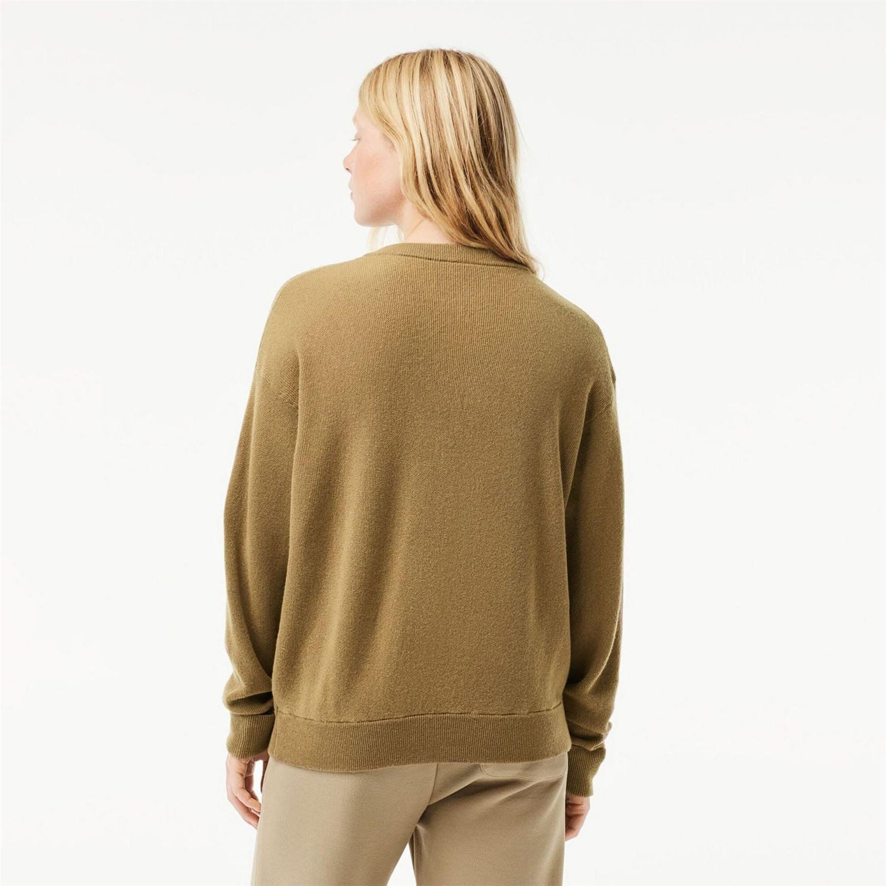 Lacoste Fit Carded Wool Moss Stitch Sweater