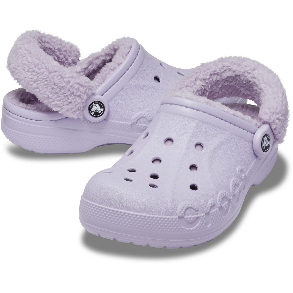Crocs Baya Lined Fuzz Strap Mule Slippers