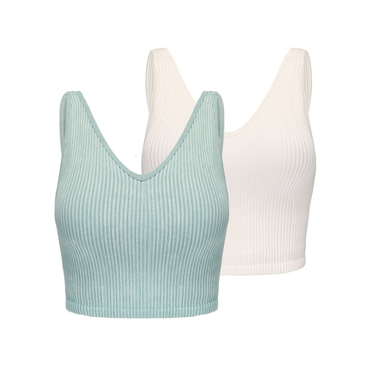 Slazenger 2 Pack Slim Fit Cropped Sports Bra