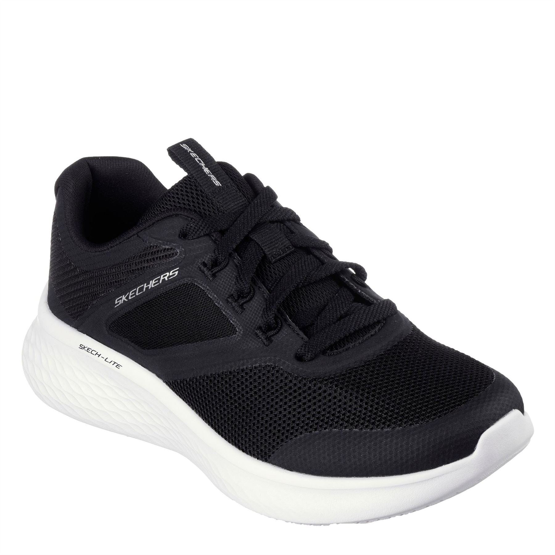 Skechers Womens Hotmelt Overlay Mesh Lace Up W Slip On Trainers