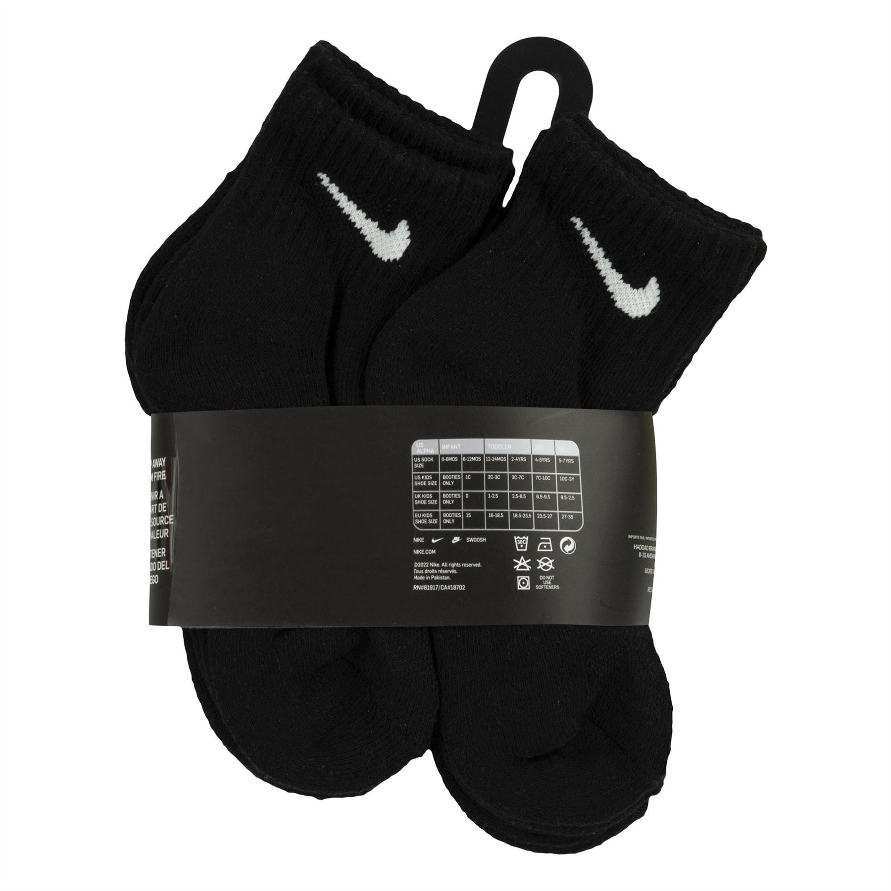 Nike Swoosh Performance Quarter Sock 6 Pack Childrens