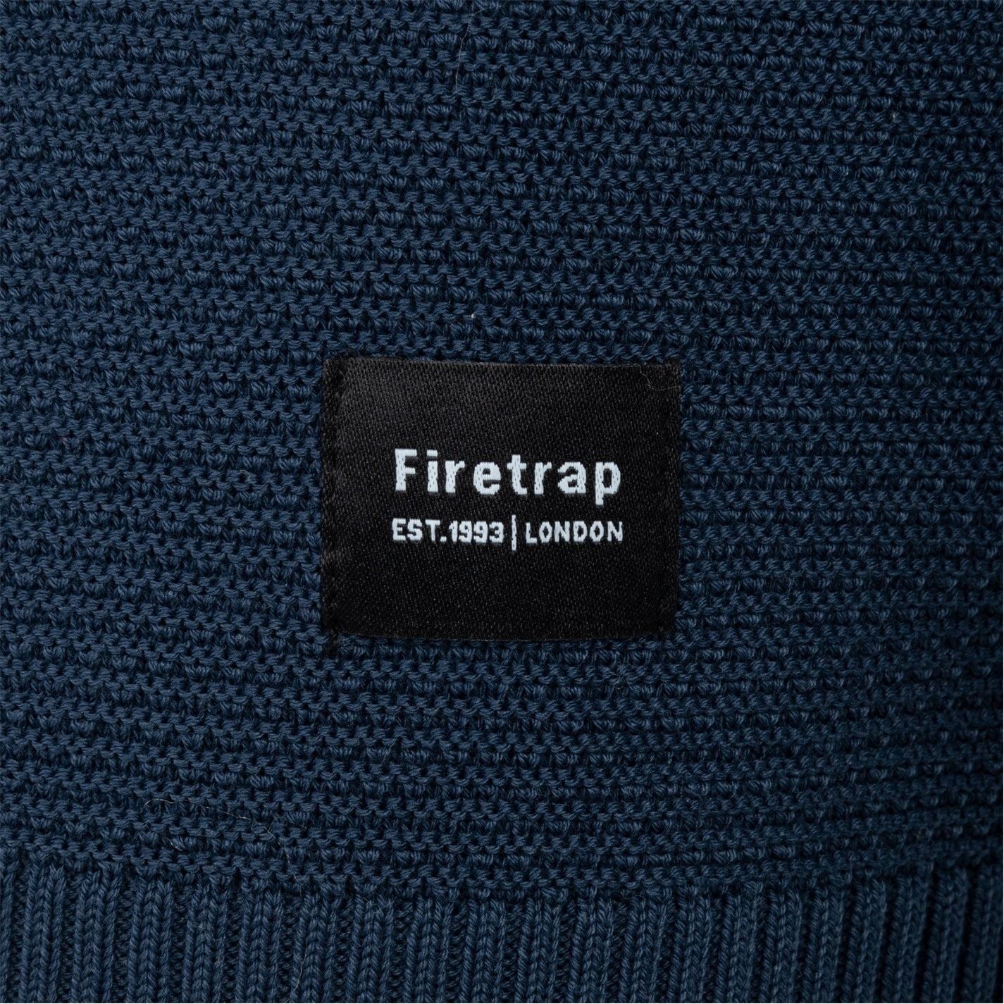 Firetrap Mens Crew Neck Jumper Knitted Pullover