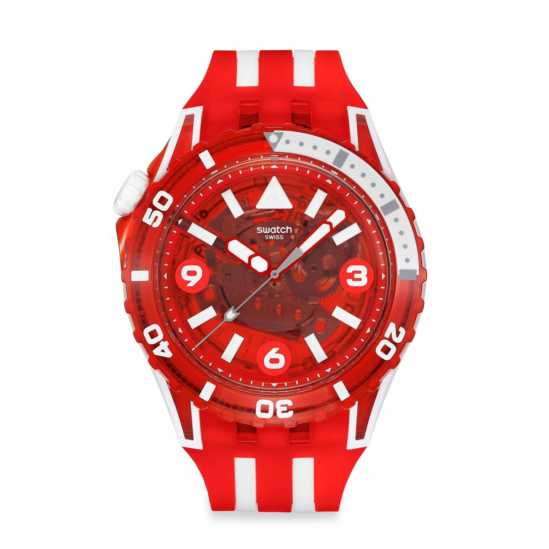 Swatch Scubaqua 52 Rubber Strap Analogue Sport Watch