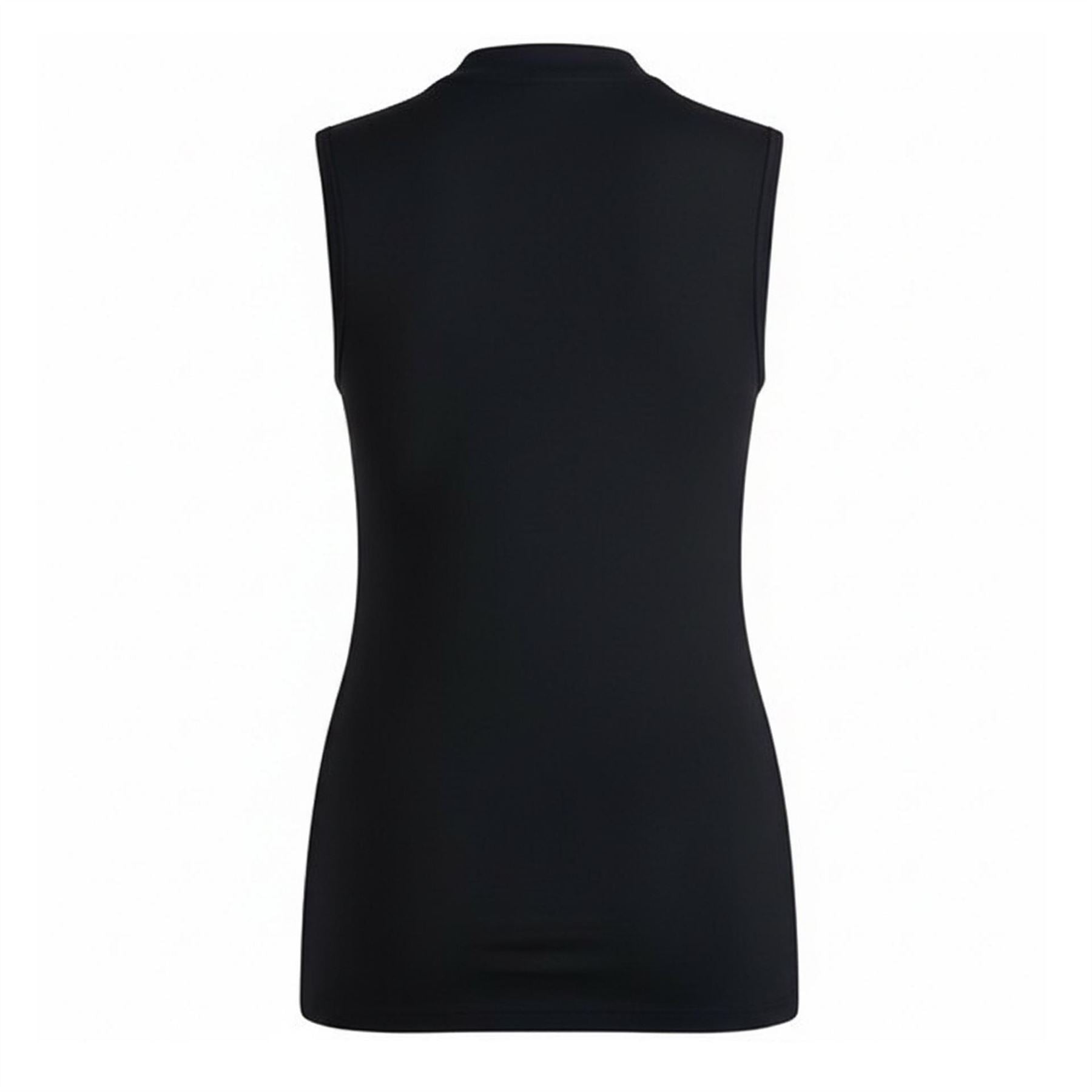 Boss Ribbed Top With Mock Neckline