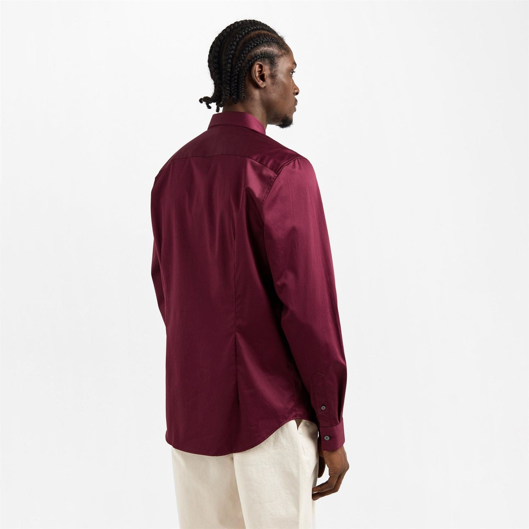 Ted Baker Collared Neck Long Sleeve Point Collar Shirt