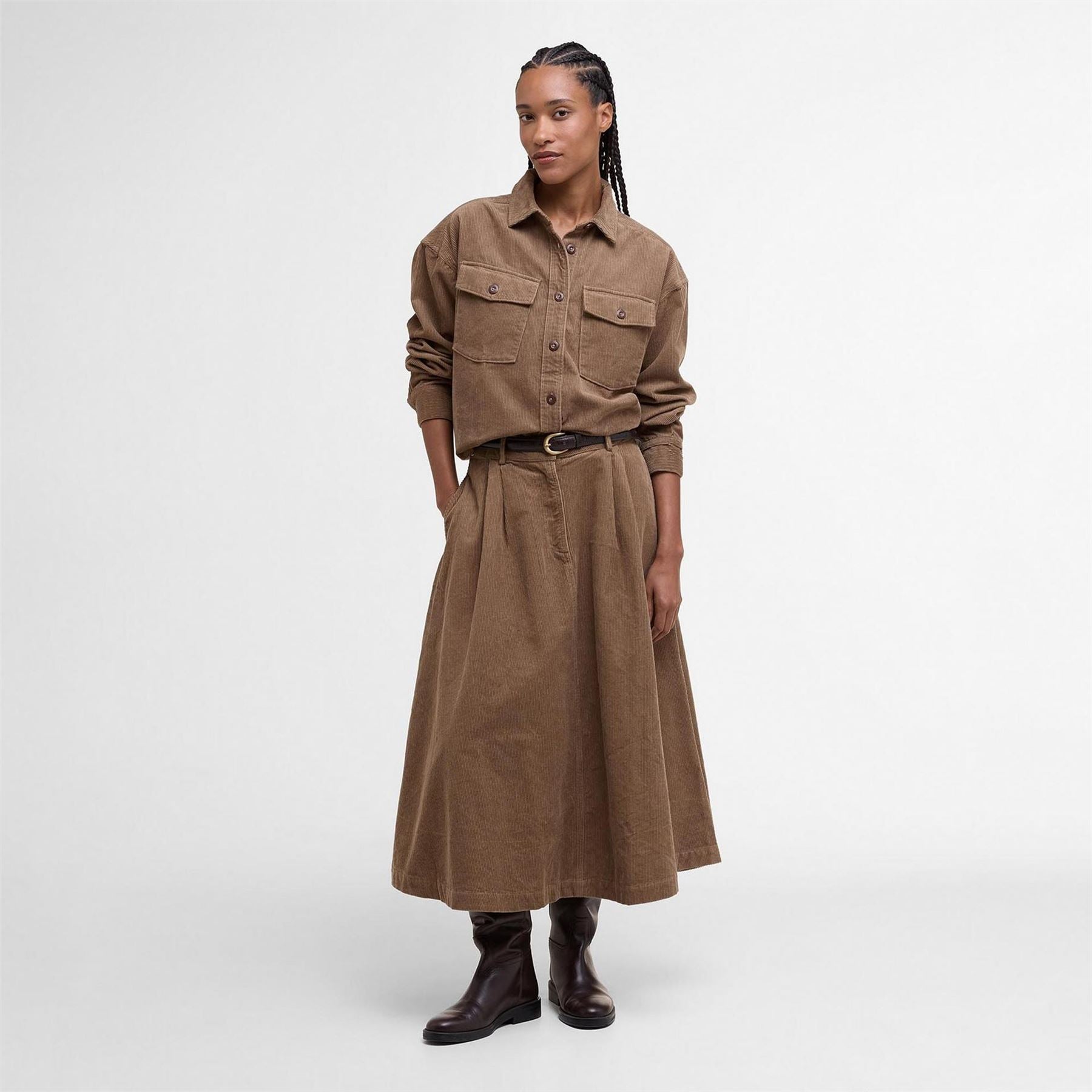 Barbour Cord Midi Skirt