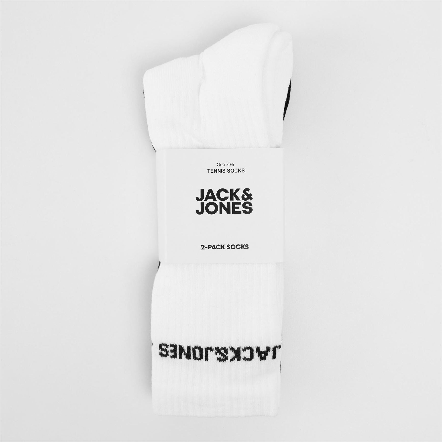 Jack and Jones 2 Pack Basic Lettering Crew Socks