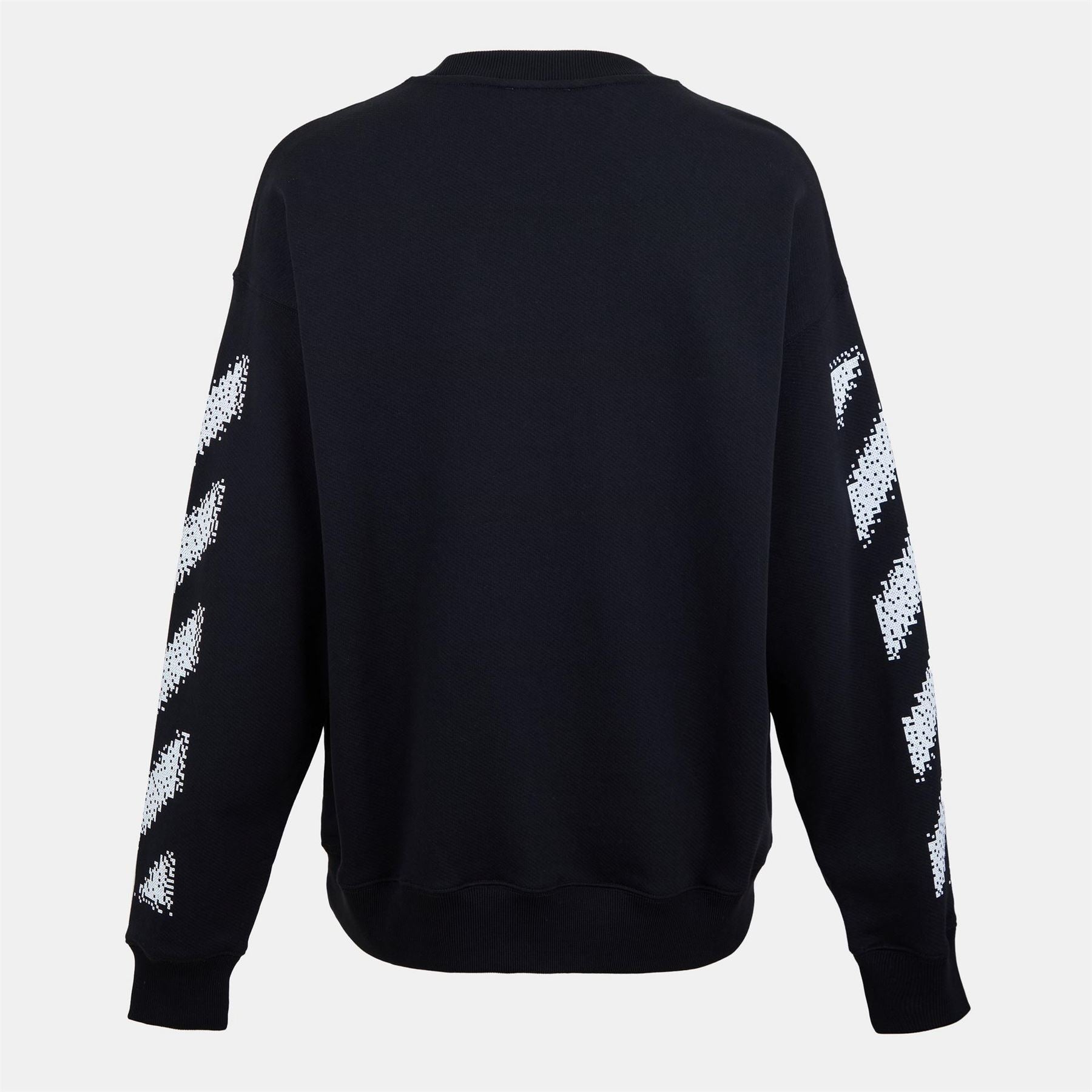 Off White Crew Neck Drop Shoulder Long Sleeve Sweatshirt
